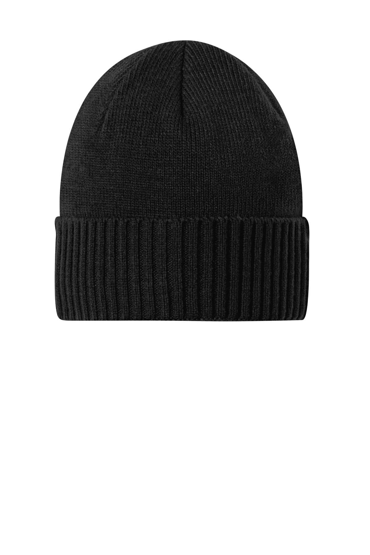 Port Authority ® Rib Knit Cuff Beanie — Deep Black