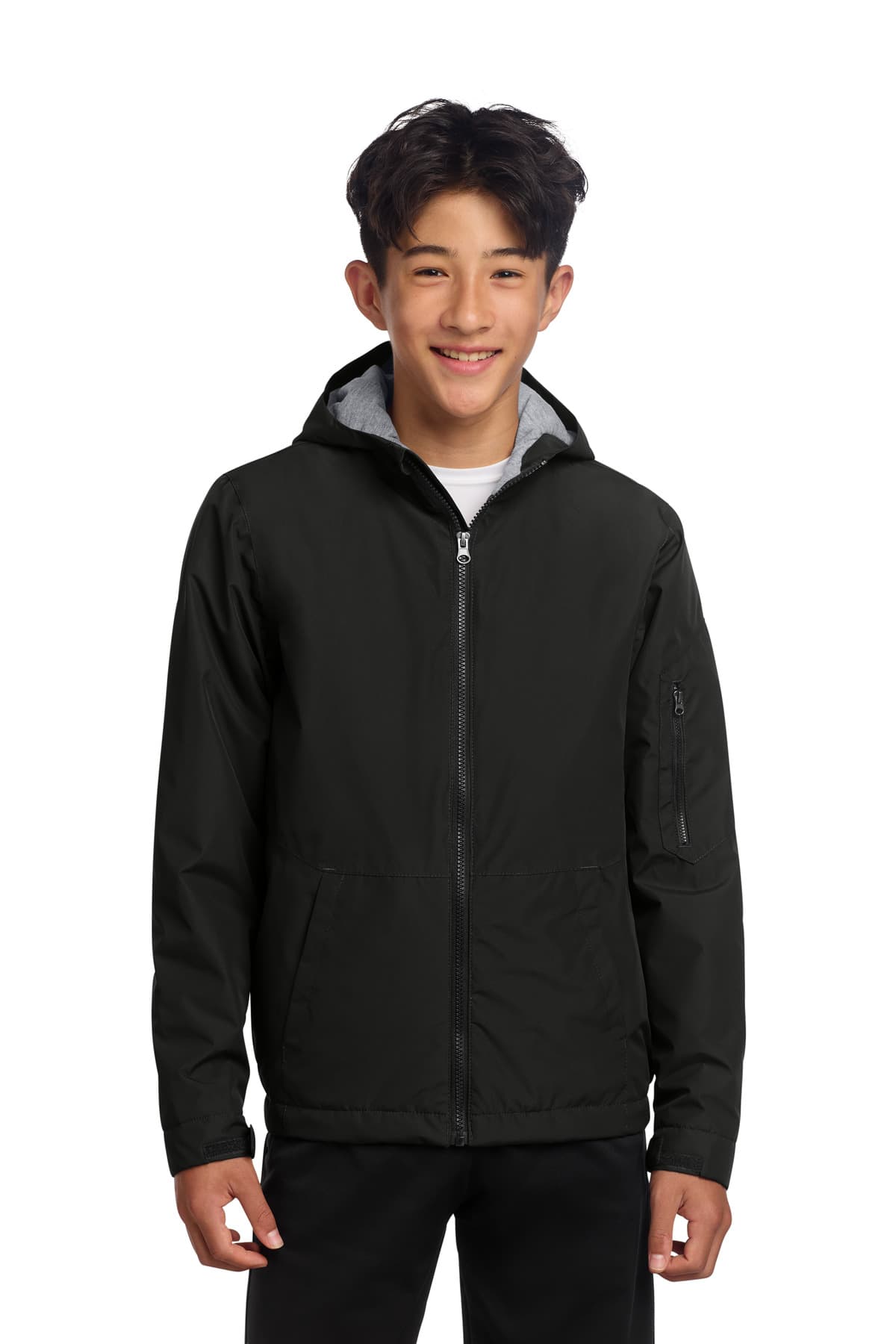 Sport-Tek ® Youth Waterproof Insulated Jacket — Black