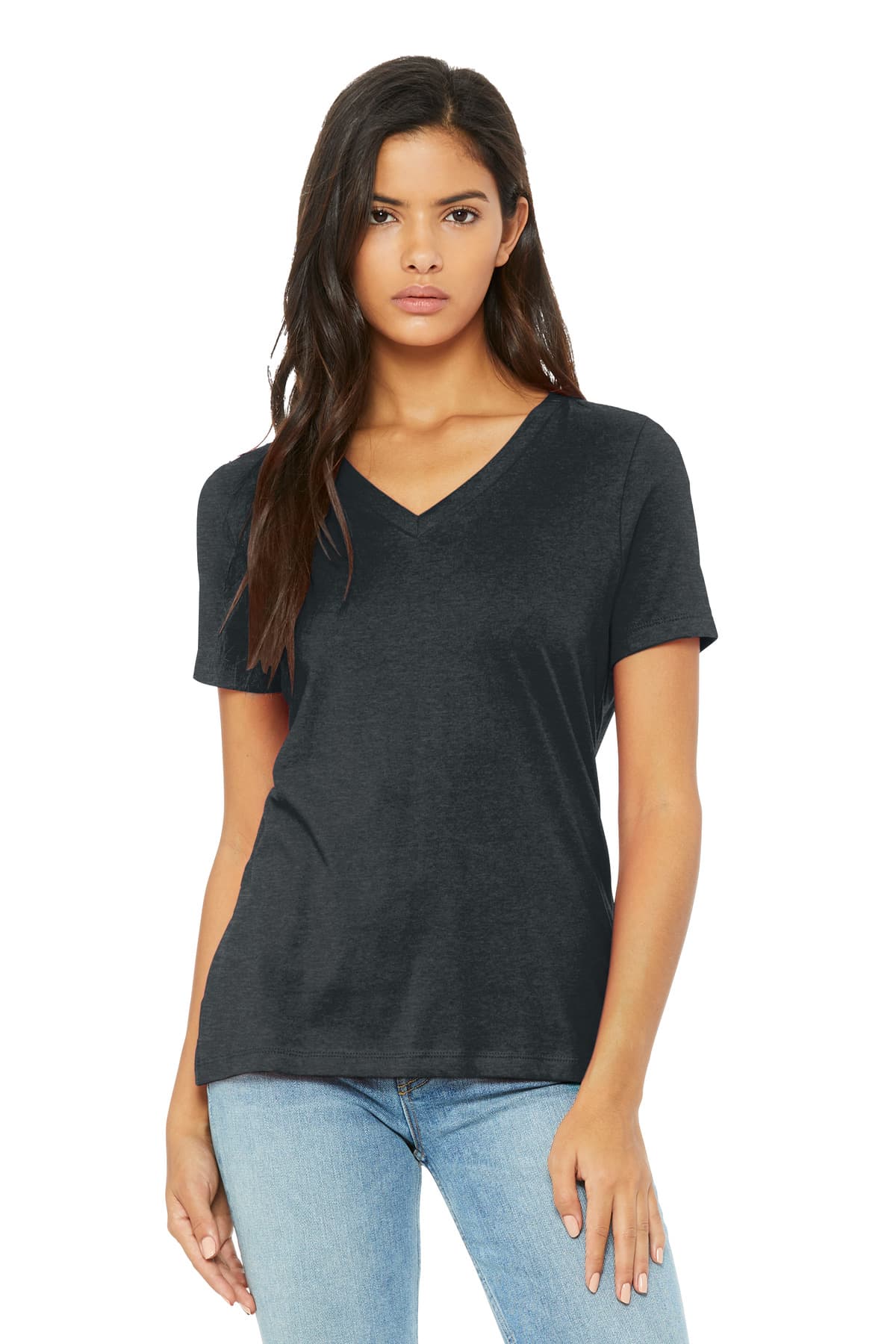 BELLA+CANVAS ® Women's Relaxed Heather CVC V-Neck Tee