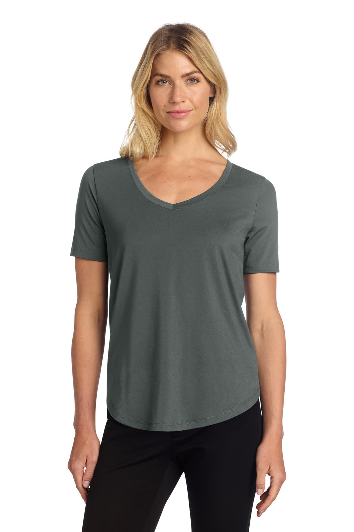 Mercer+Mettle ® Women's Stretch Jersey Relaxed Scoop — Anchor Grey