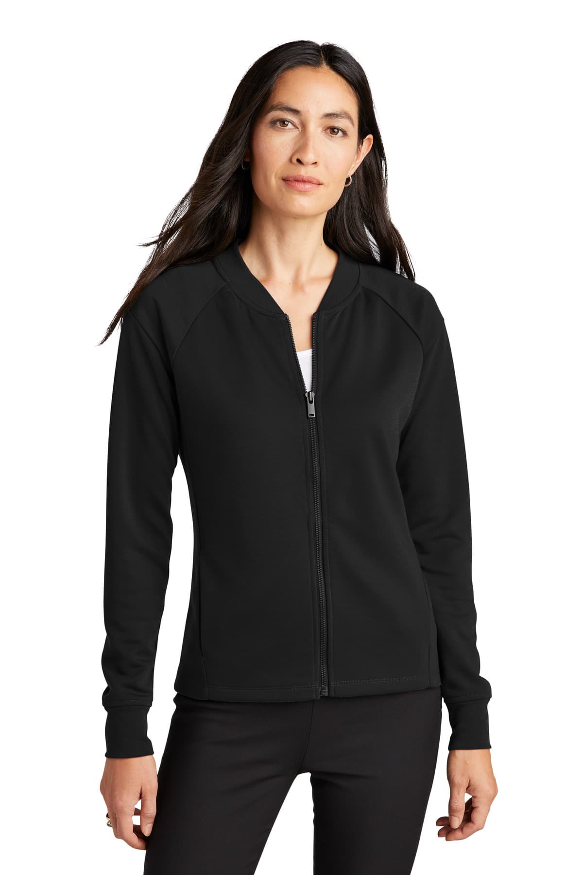 Mercer+Mettle ® Women's Double-Knit Bomber — Deep Black