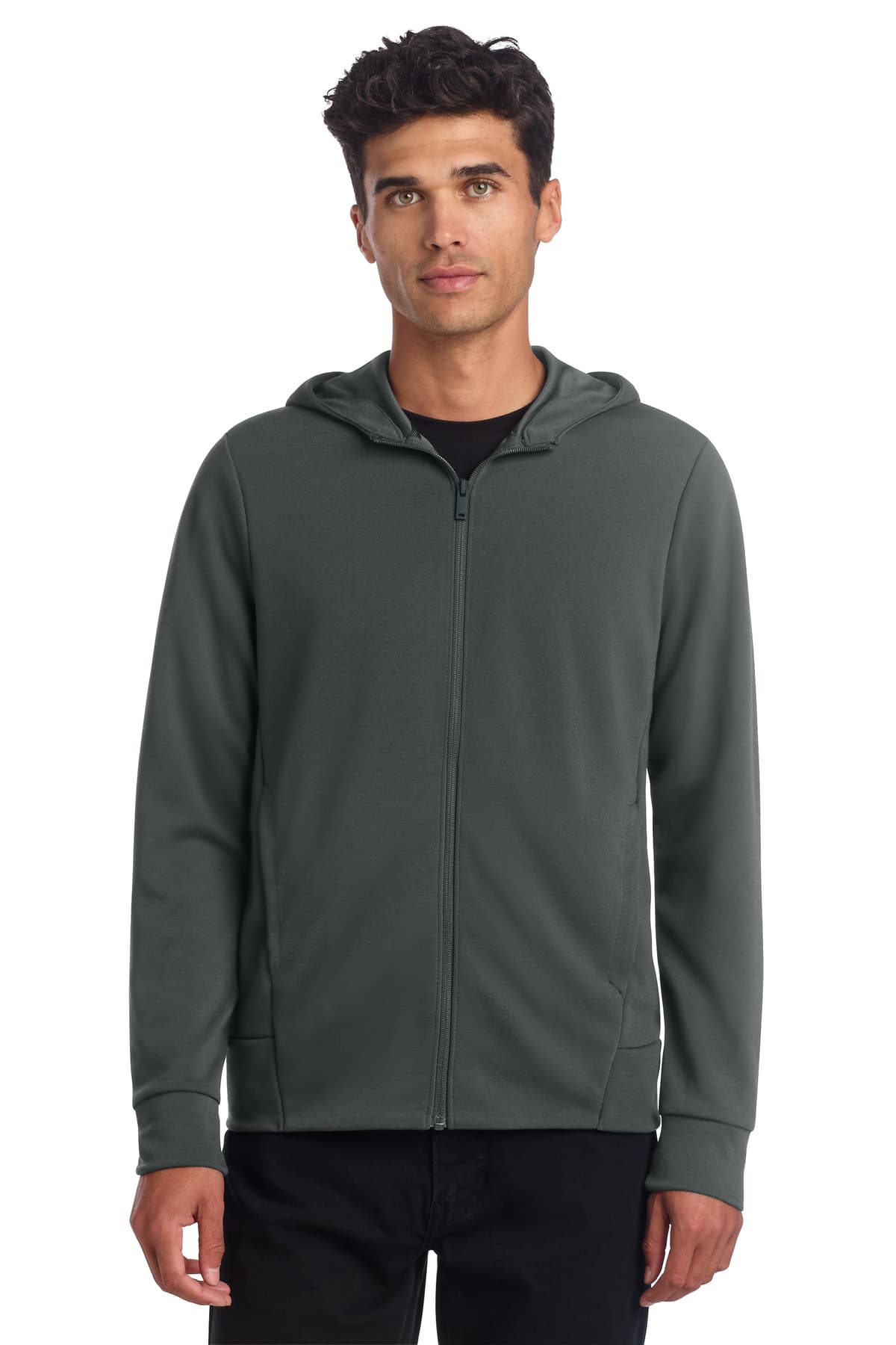 Mercer+Mettle ® Double-Knit Full-Zip Hoodie — Anchor Grey