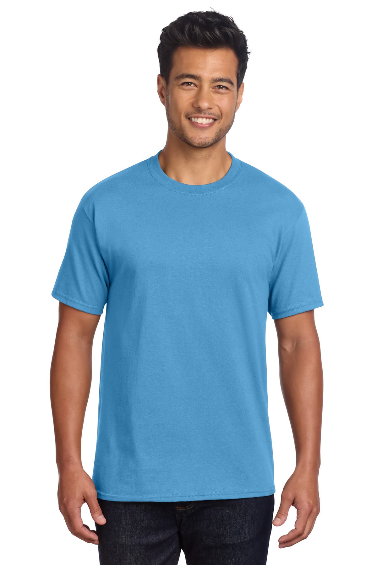 Port & Co  Core Cotton DTG Tee — Aquatic Blue