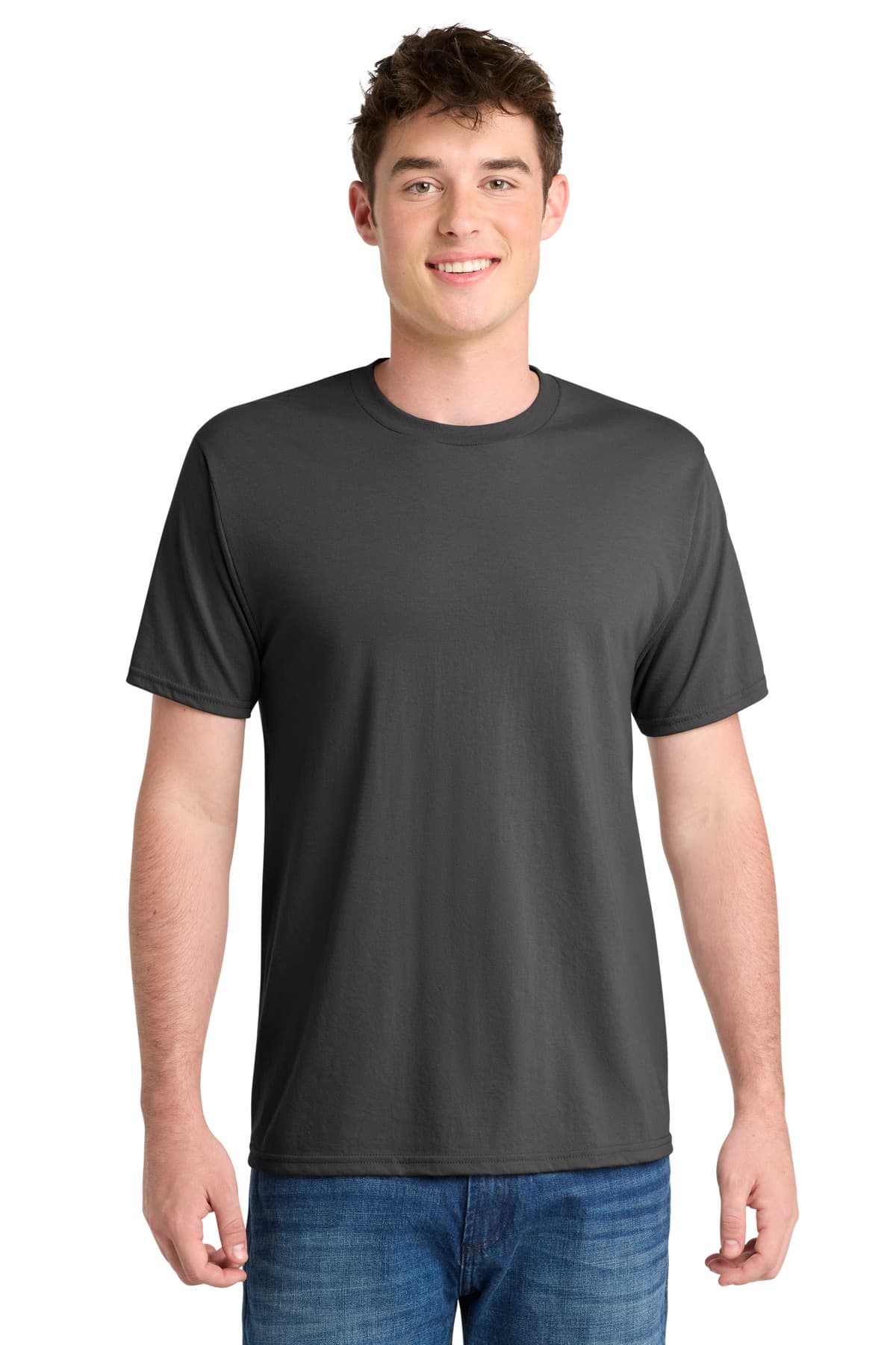Port & Co  Performance Blend Tee — Charcoal