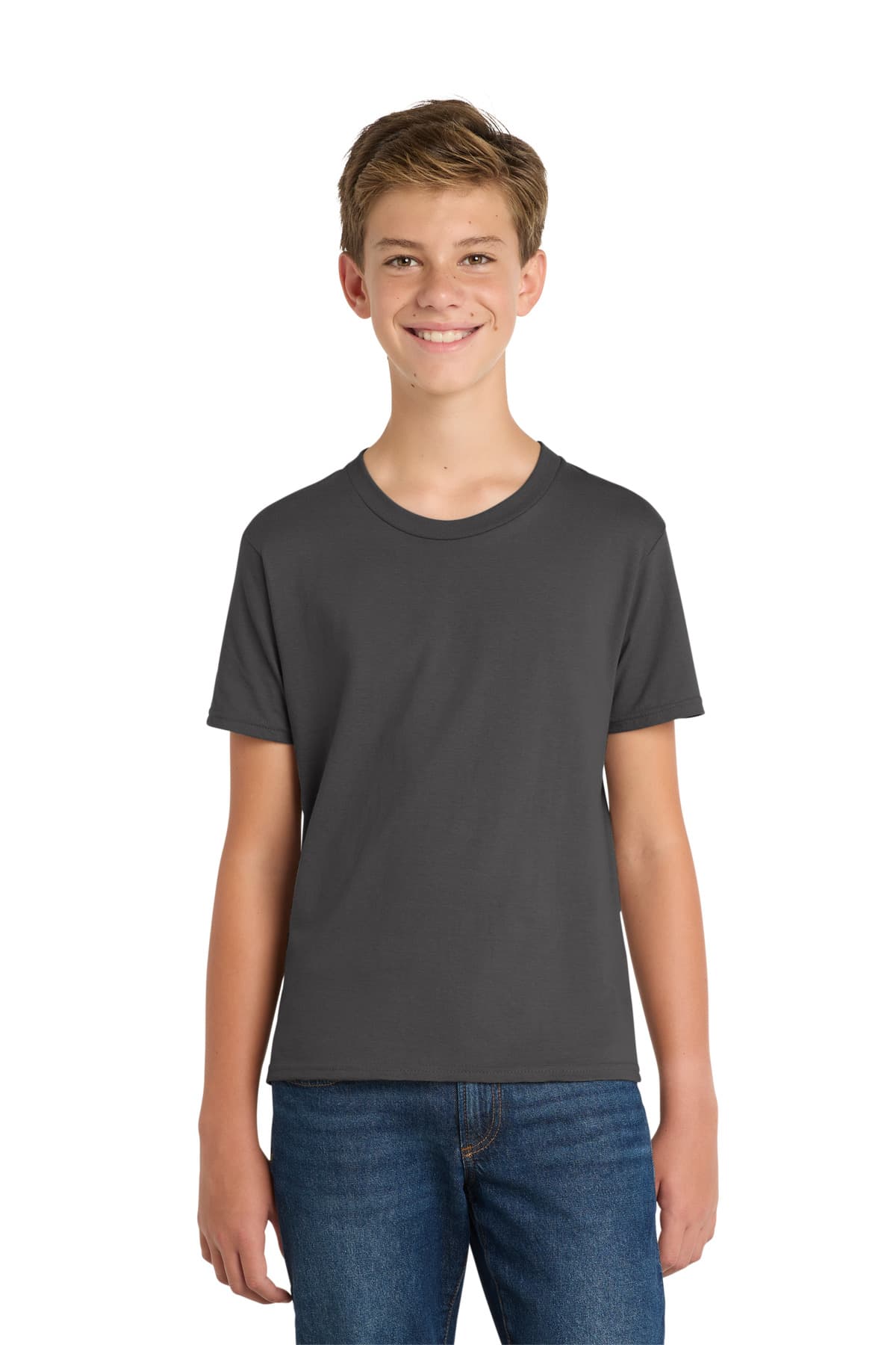 Port & Co  Youth Fan Favorite Tee — Charcoal