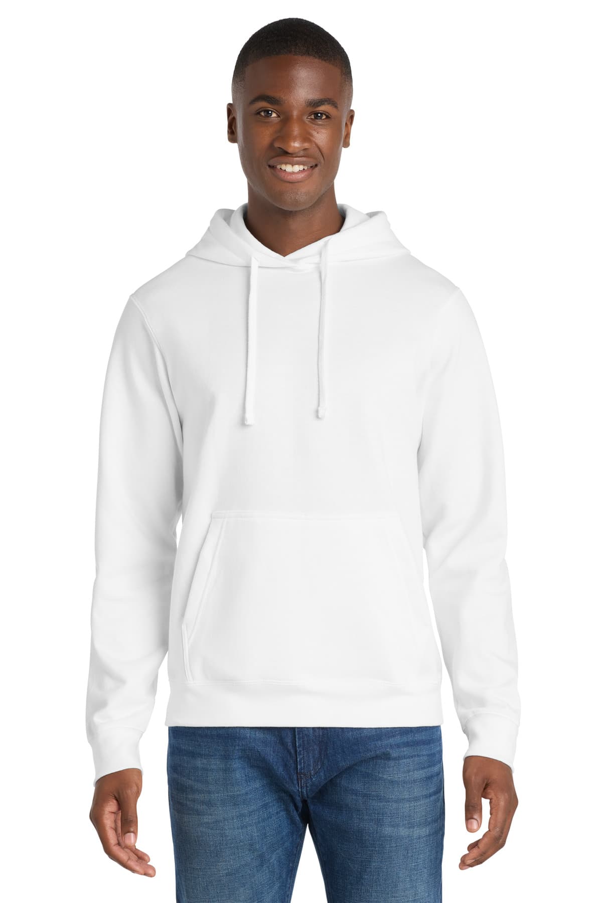 Port & Co  Fan Favorite Fleece Pullover Hooded Sweatshirt — White