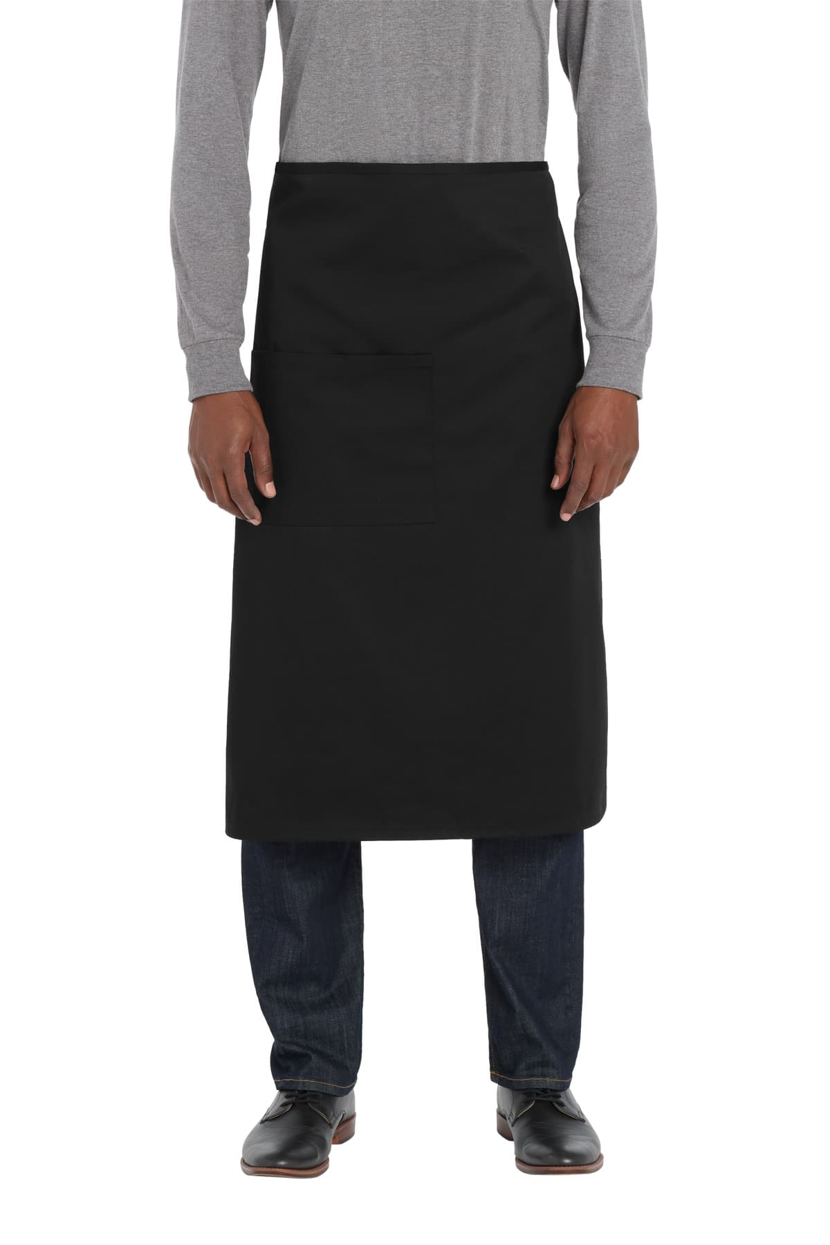 Port Authority ® Easy Care Full Bistro Apron with Stain Release — Black