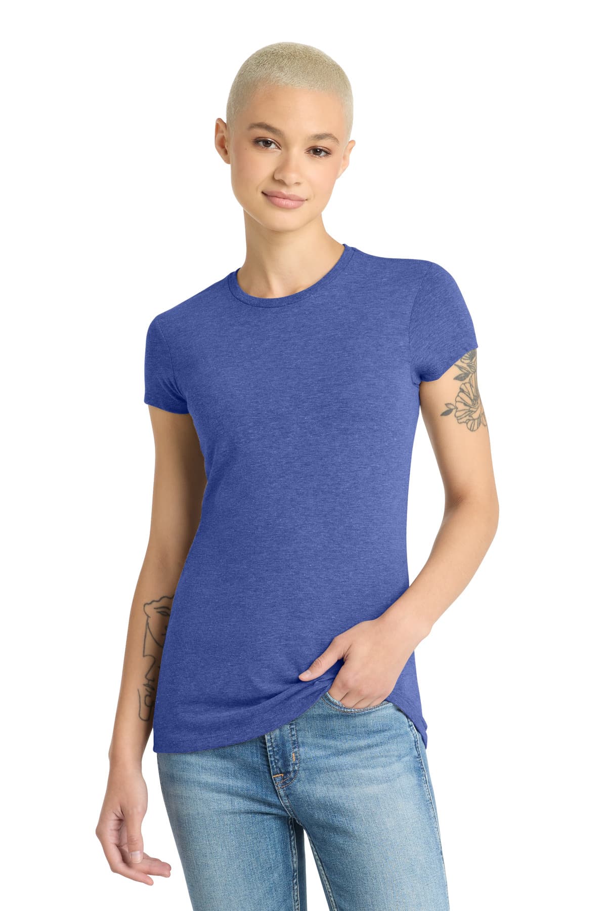 District ® Women's Fitted Perfect Tri ® Tee — Royal Frost