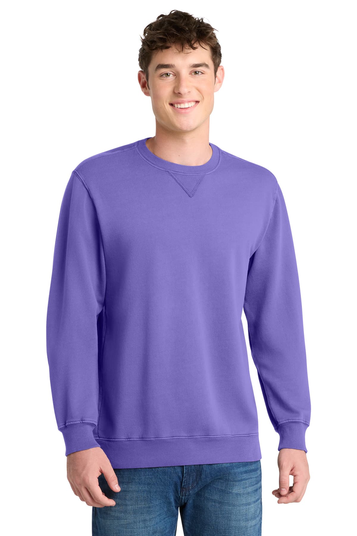 Port & Co  Beach Wash ® Garment-Dyed Crewneck Sweatshirt — Amethyst