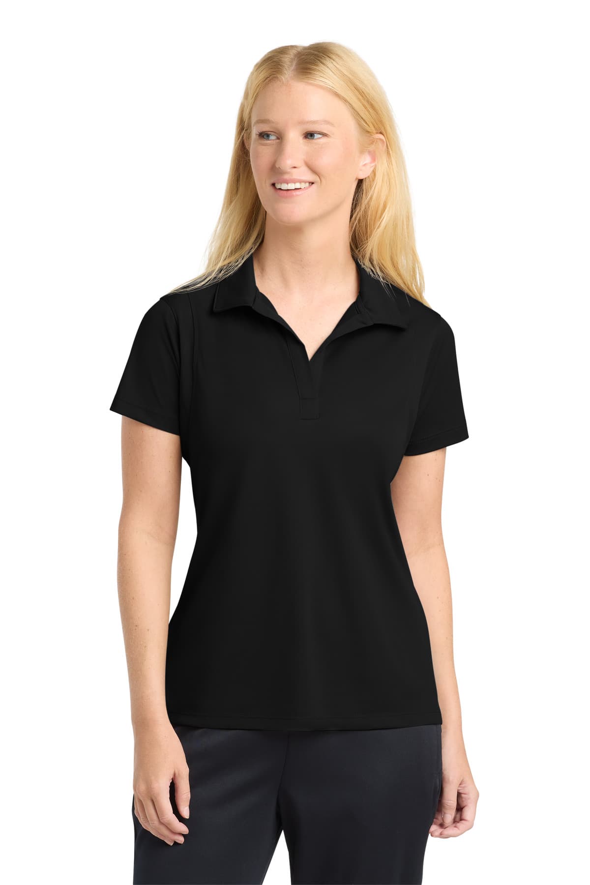 Sport-Tek ® Women's Micropique Sport-Wick ® Polo — Black