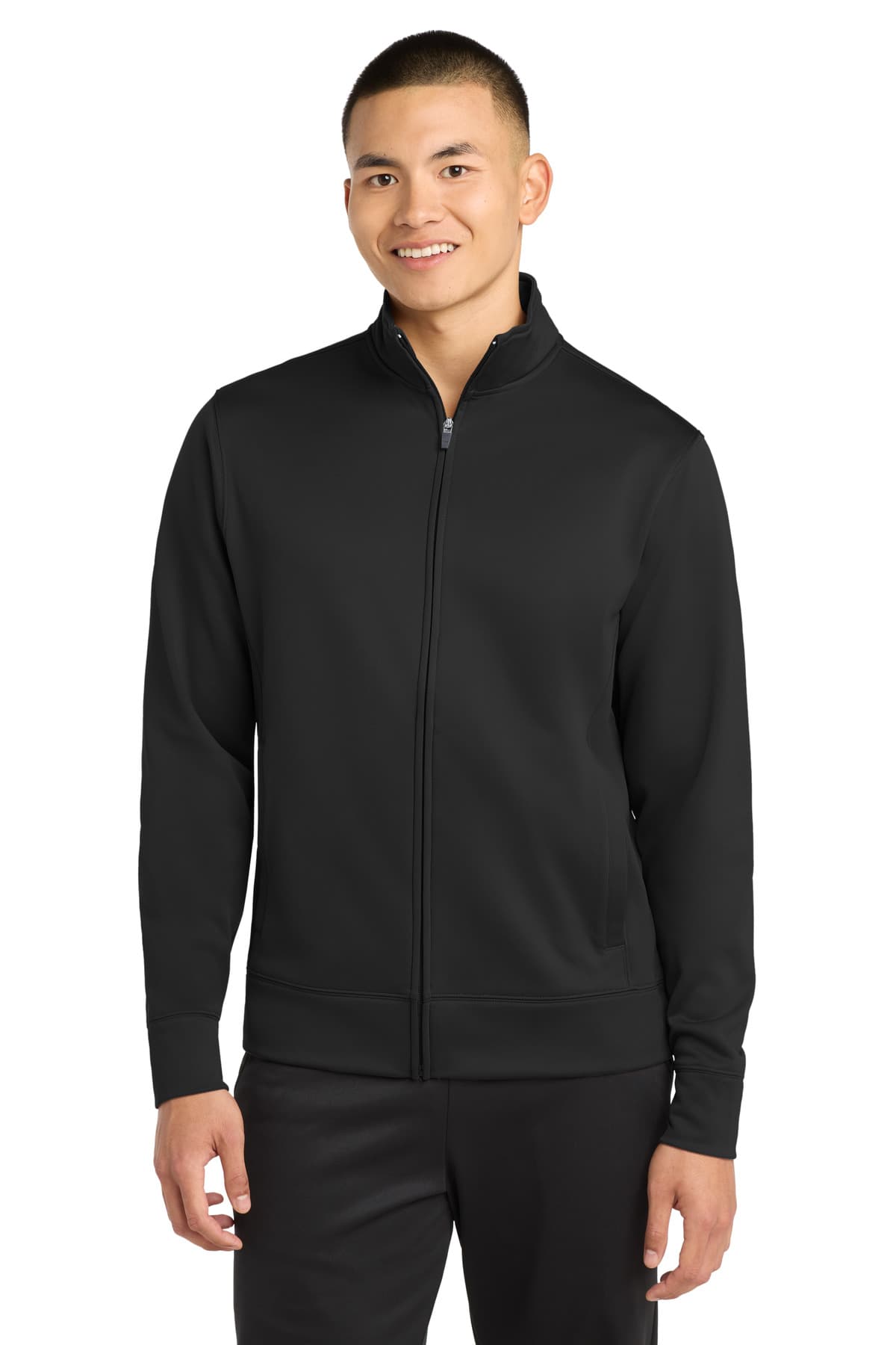 Sport-Tek ® Sport-Wick ® Fleece Full-Zip Jacket — Black