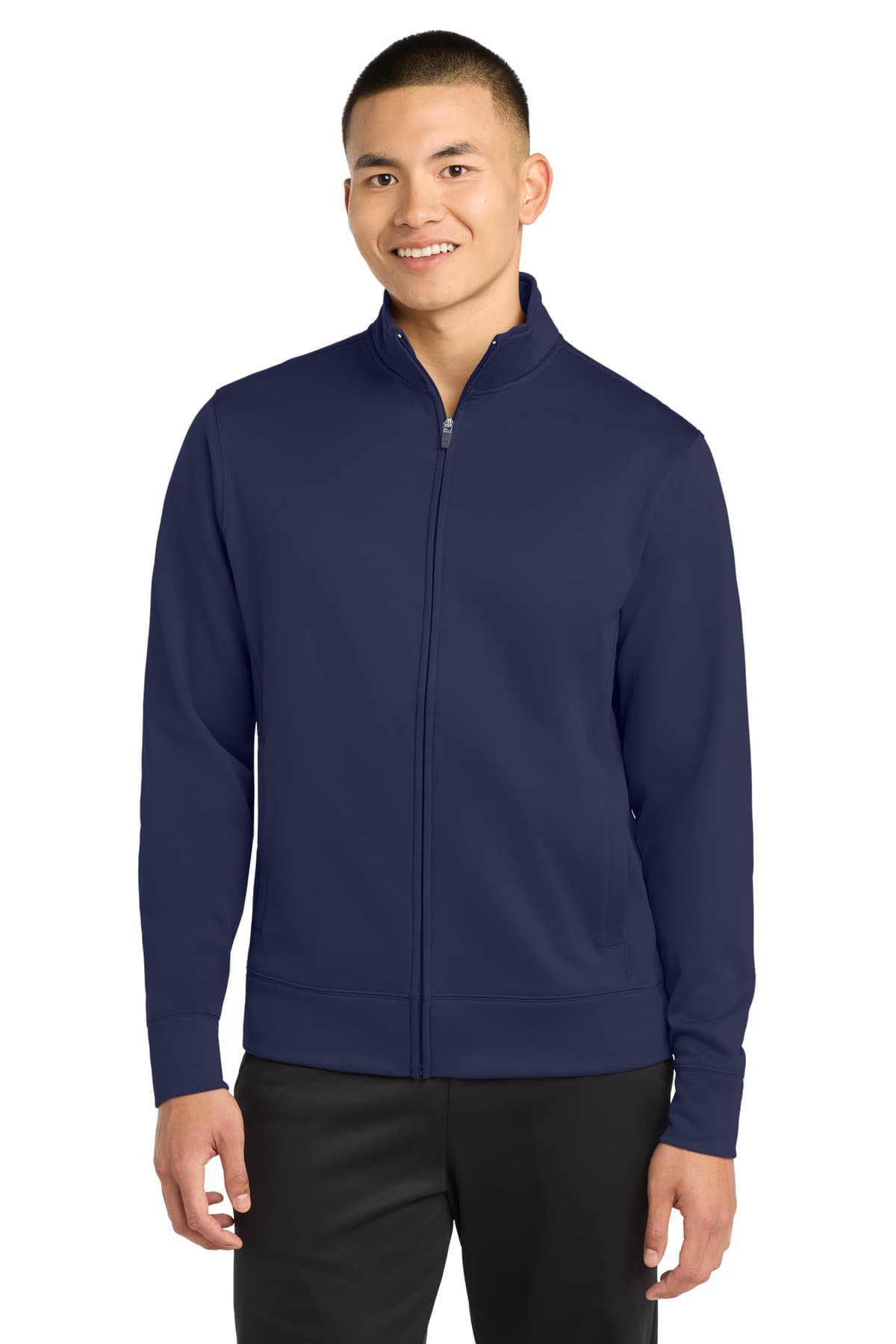 Sport-Tek ® Sport-Wick ® Fleece Full-Zip Jacket — Navy