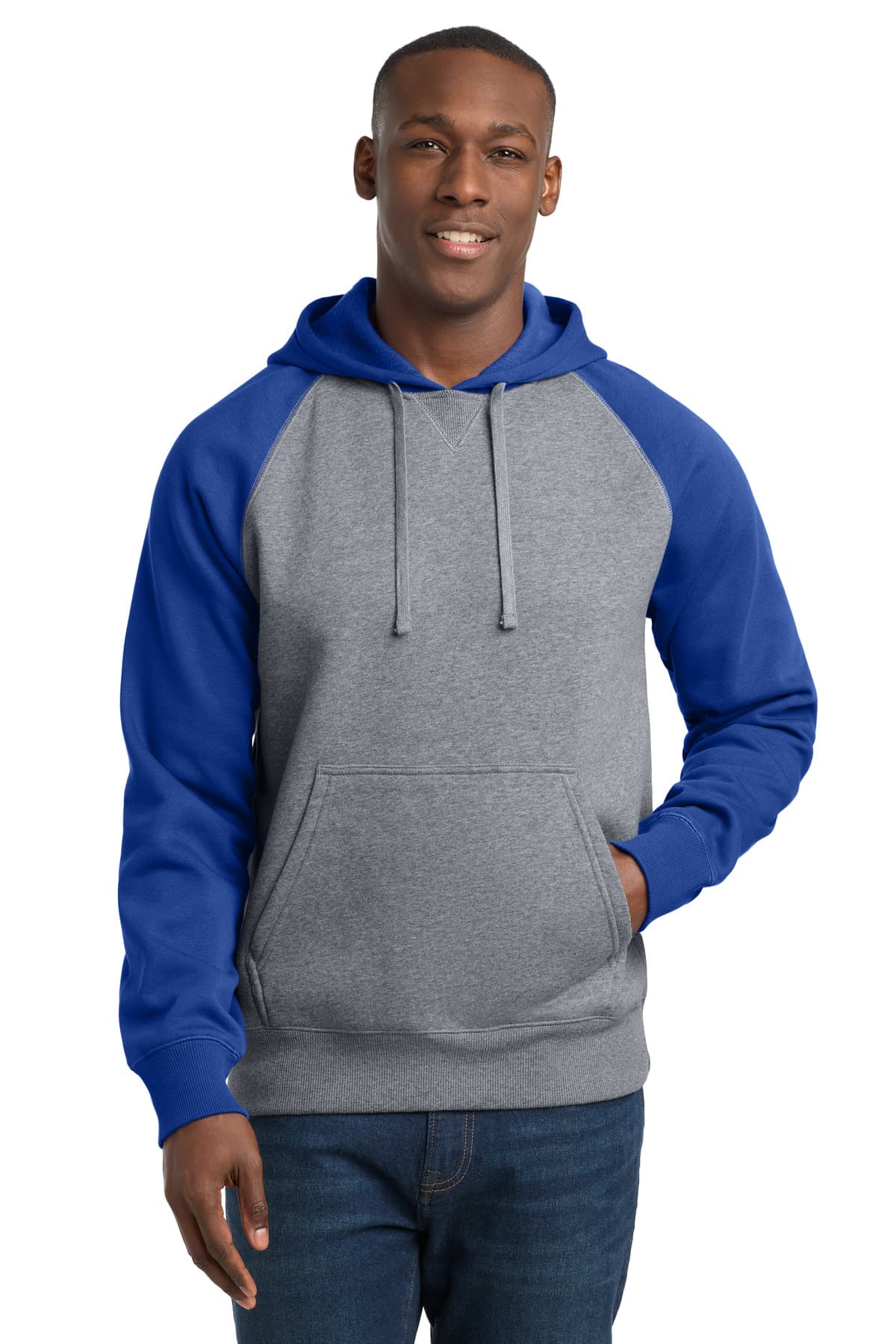 Sport-Tek ® Raglan Colorblock Pullover Hooded Sweatshirt