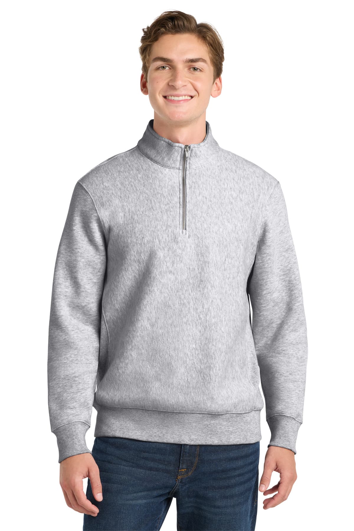 Sport-Tek ® Super Heavyweight 1/4-Zip Pullover Sweatshirt — Athletic Heather