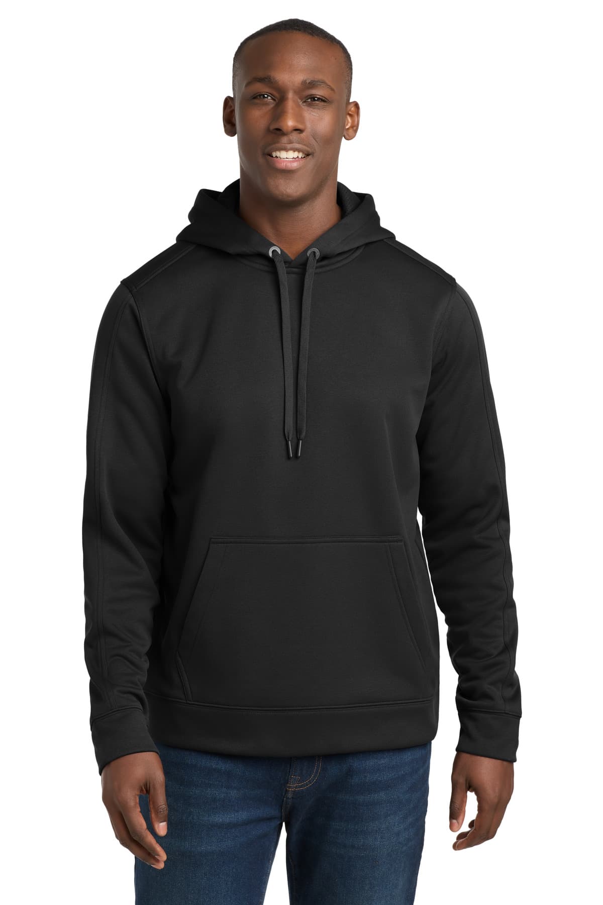 Sport-Tek ® Repel Fleece Hooded Pullover — Black