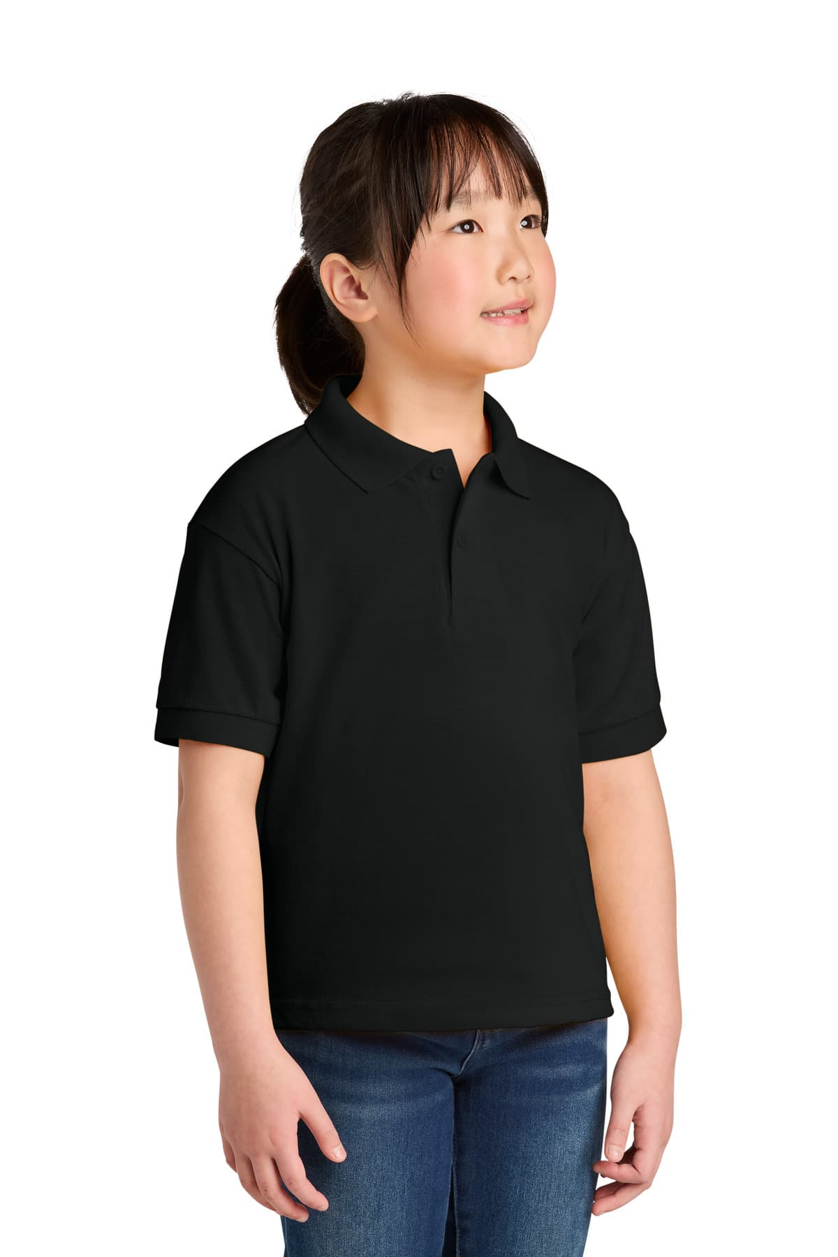 Gildan ® Youth DryBlend ® 6-Ounce Jersey Knit Sport Shirt — Black