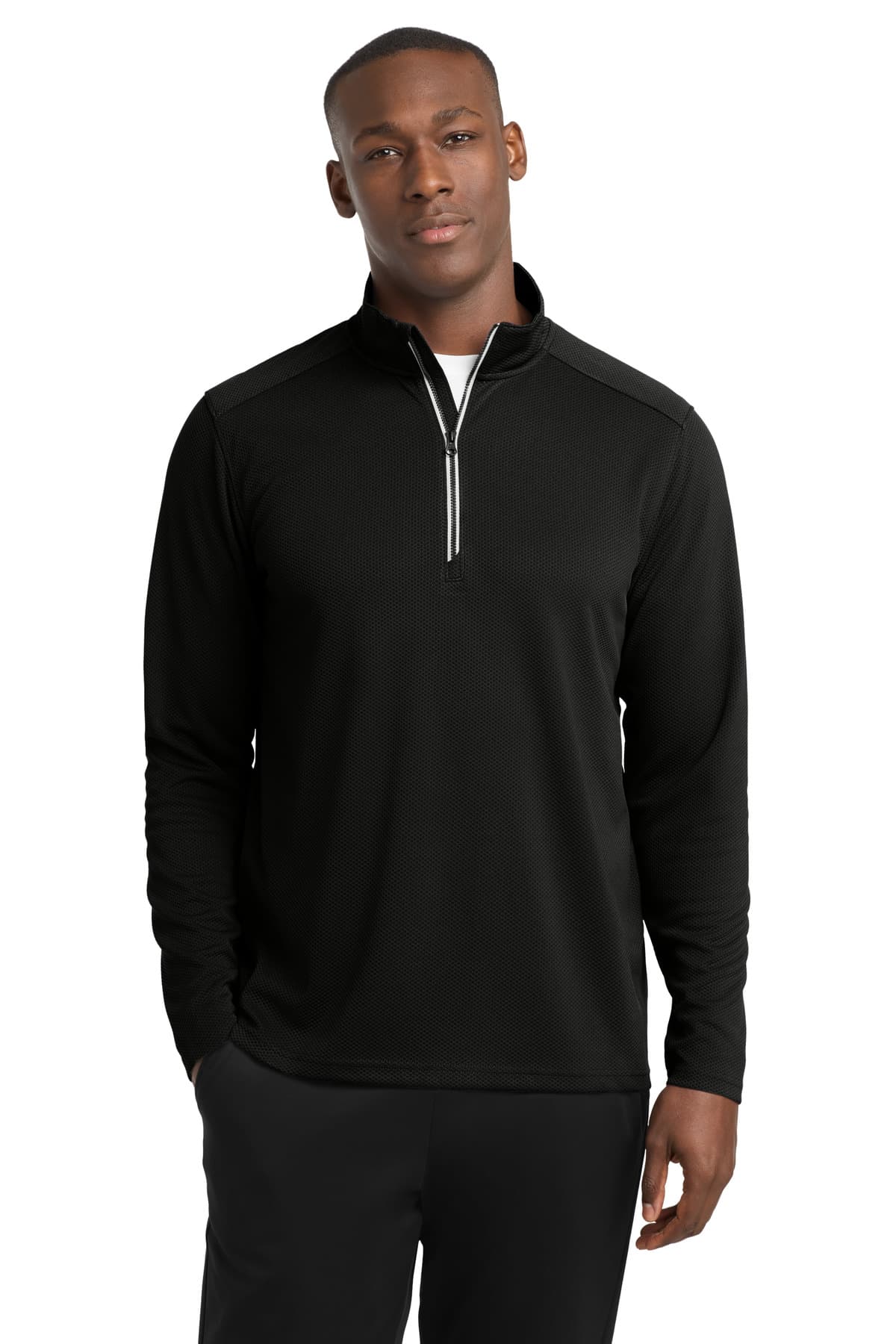 Sport-Tek ® Sport-Wick ® Textured 1/4-Zip Pullover