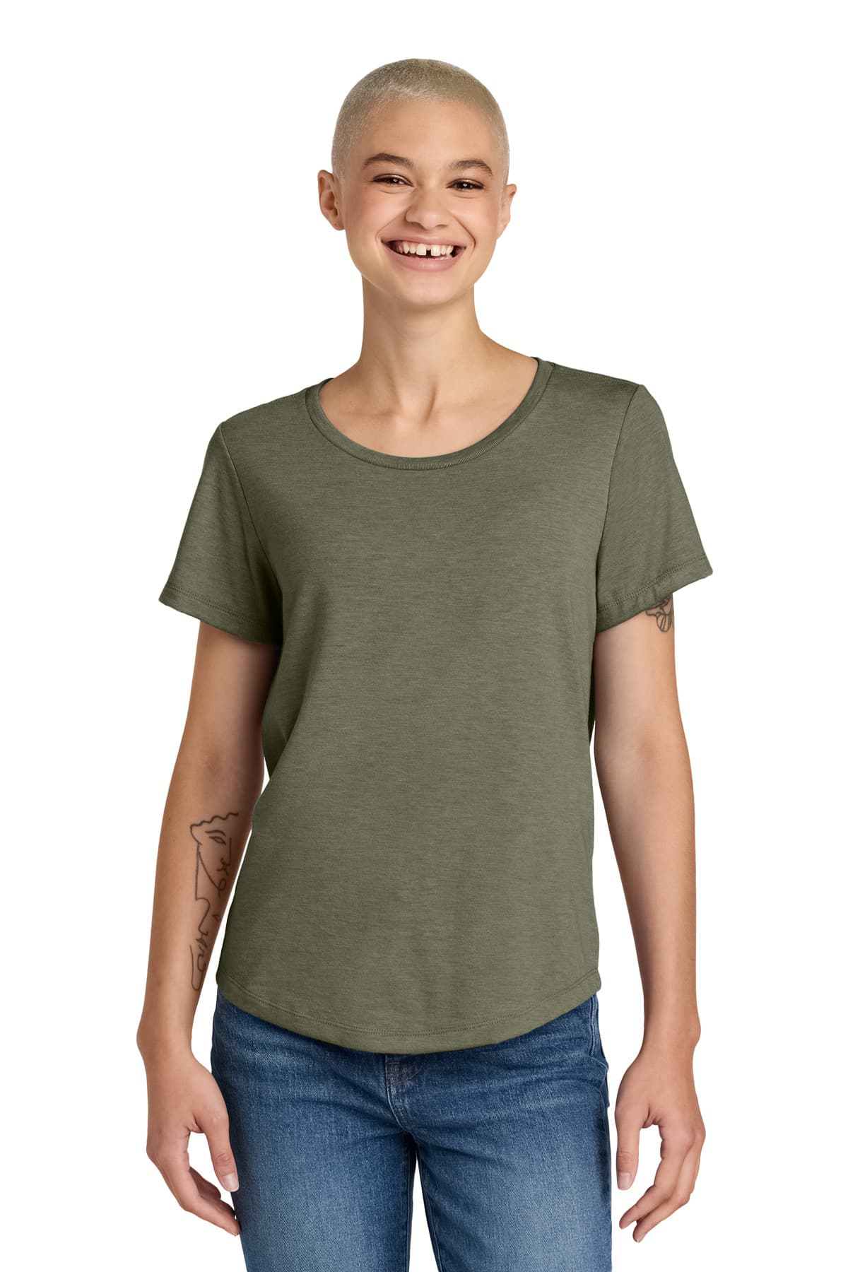 Allmade ® Women's Relaxed Tri-Blend Scoop Neck Tee