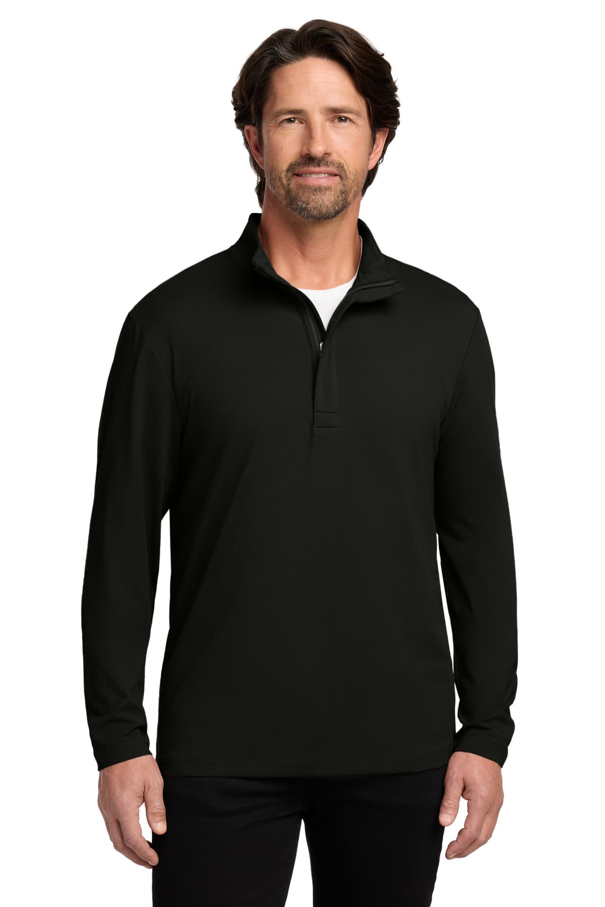 Port Authority ® Fairway Stretch 1/4-Zip — Deep Black