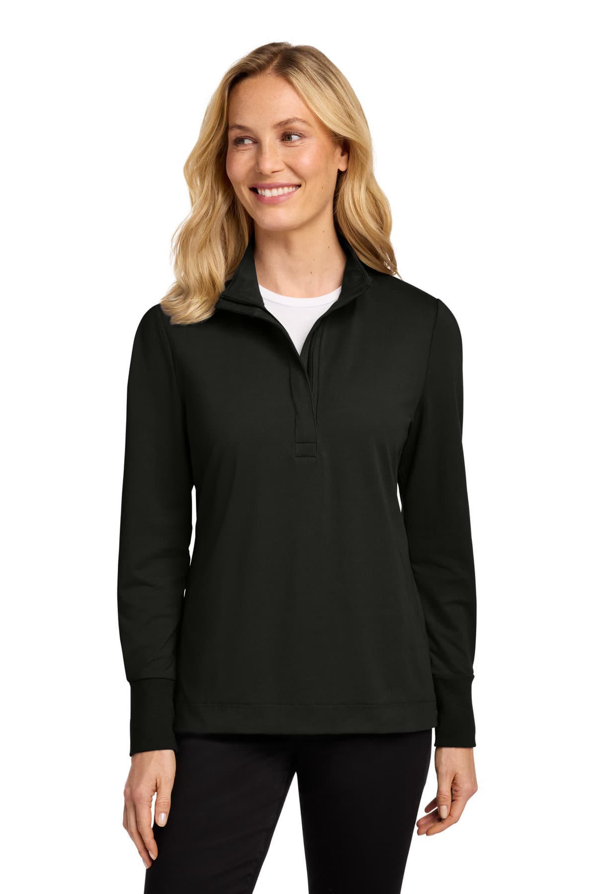 Port Authority ® Women's Fairway Stretch 1/4-Zip — Deep Black