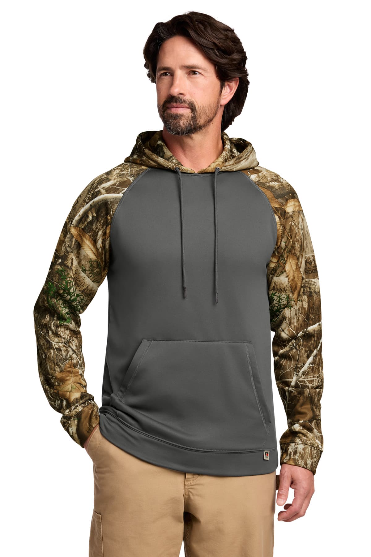 Russell Outdoors  Realtree ® Performance Colorblock Pullover Hoodie — Magnet/ Realtree Edge