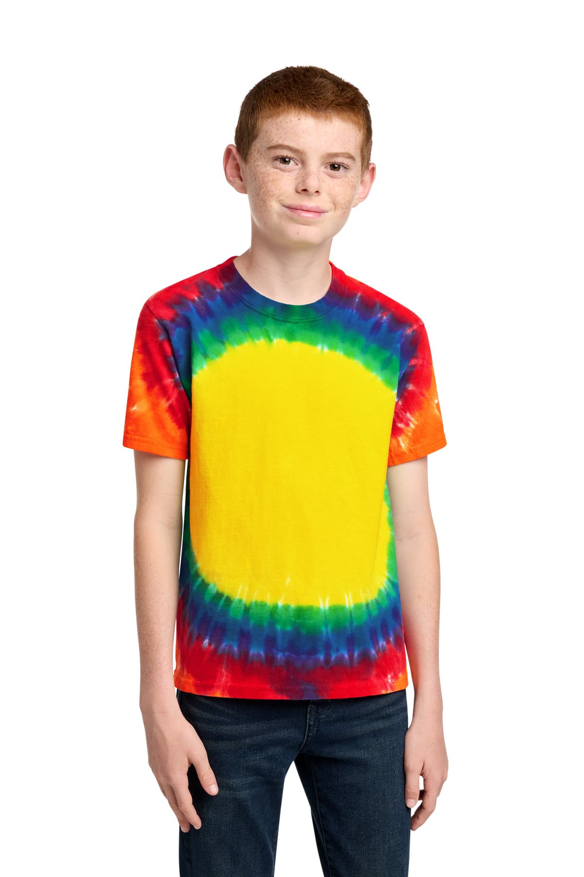 Port & Co  Youth Window Tie-Dye Tee — Rainbow