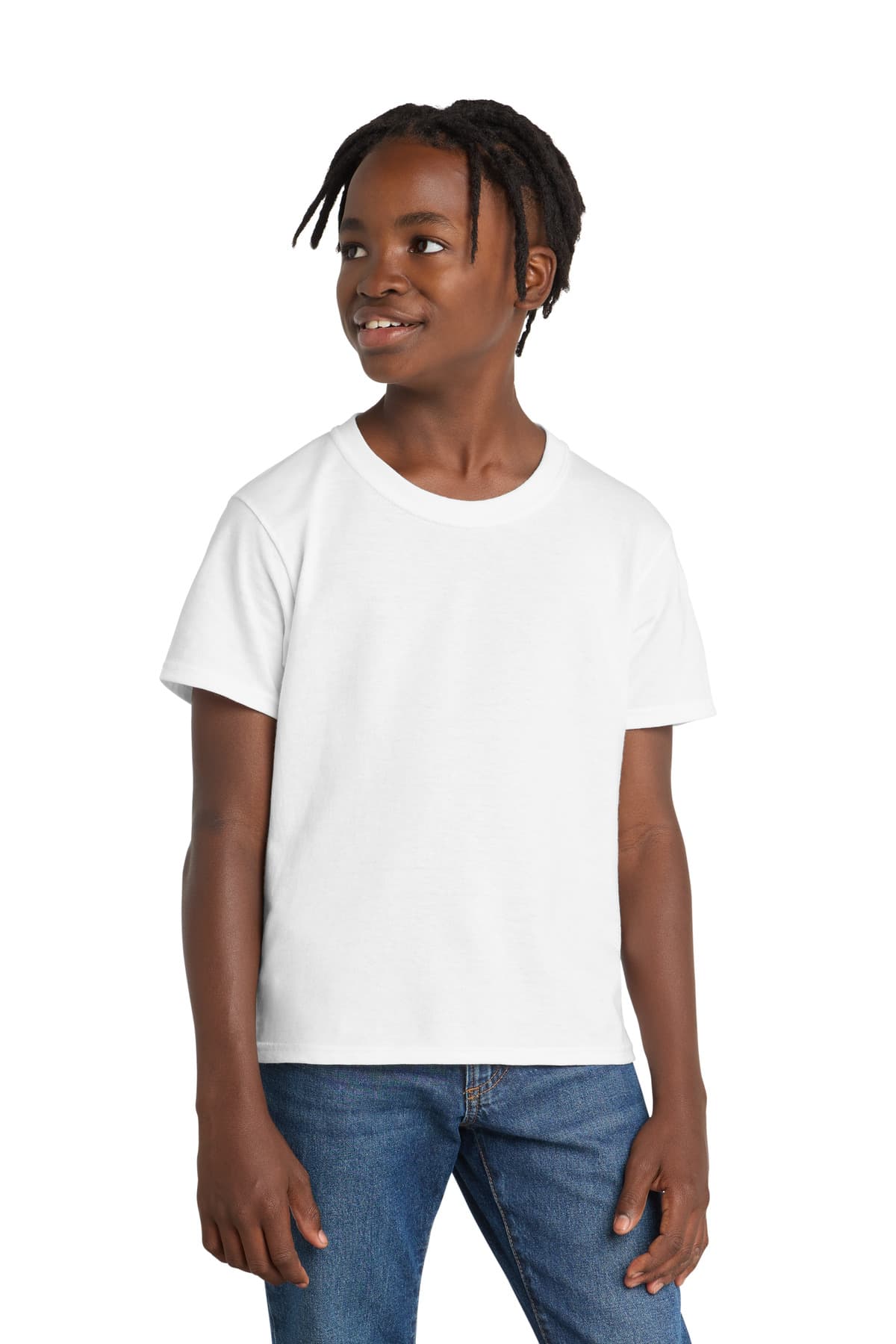 Port & Co  Youth Essential Tee — White