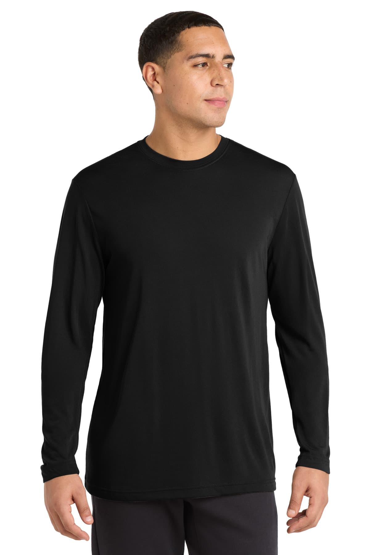 Sport-Tek ® Long Sleeve PosiCharge ® Competitor  Cotton Touch  Tee — Black
