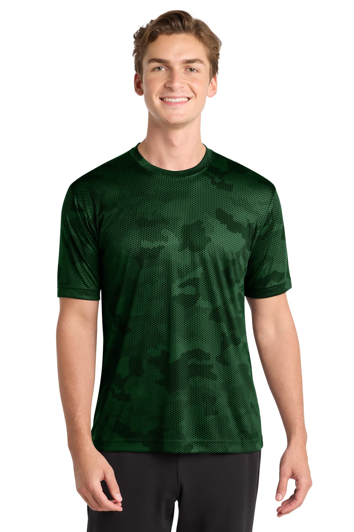 Sport-Tek ® CamoHex Tee — Forest Green