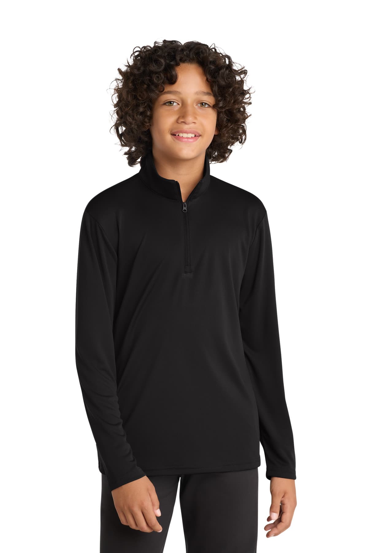 Sport-Tek ® Youth PosiCharge ® Competitor  1/4-Zip Pullover — Black