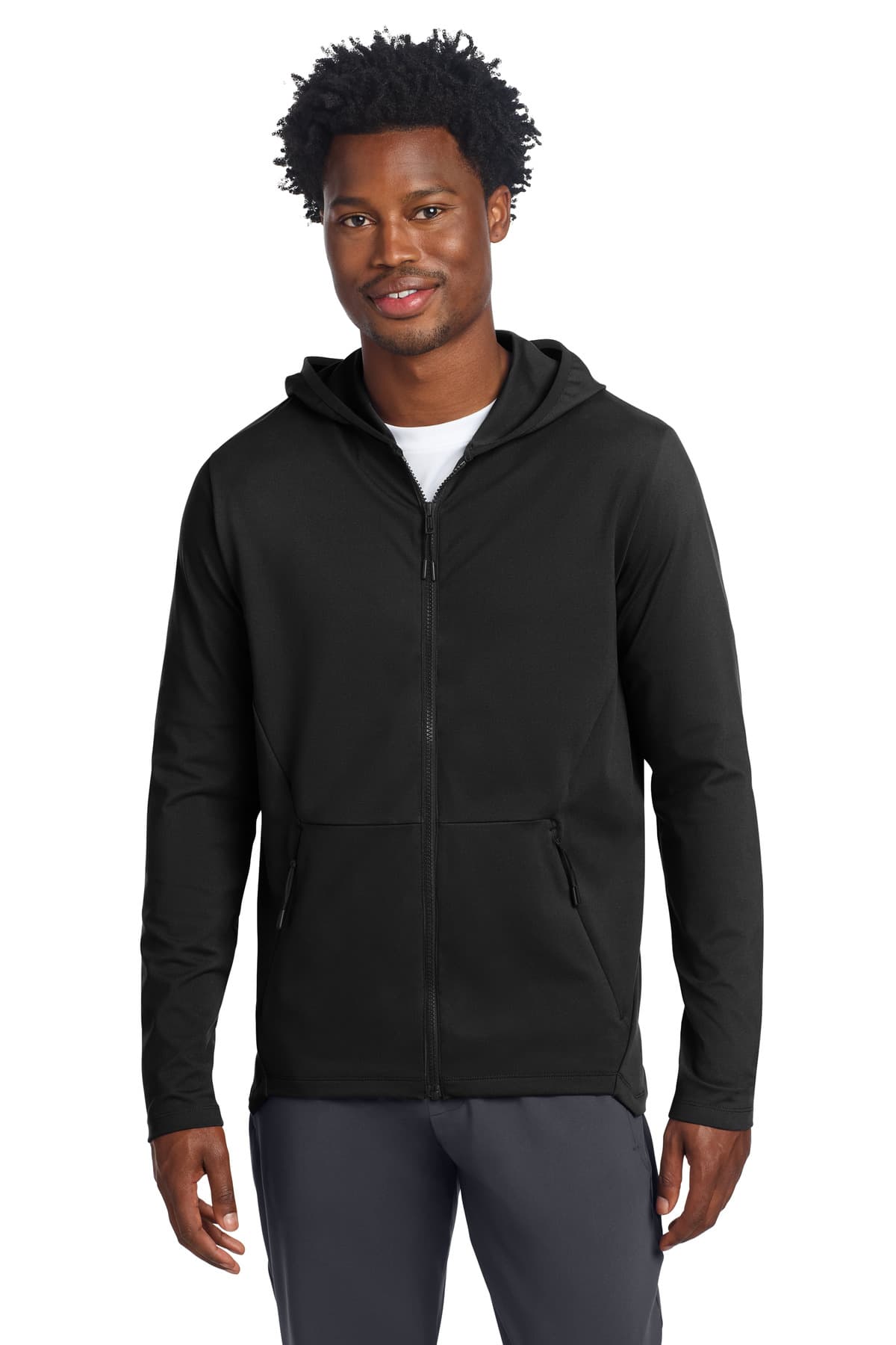 Sport-Tek ® Circuit Hooded Full-Zip — Deep Black