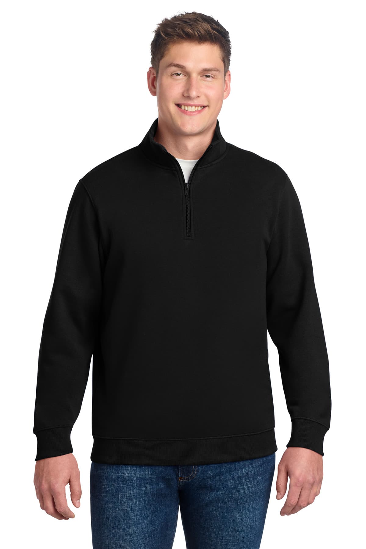 Sport-Tek ® Tall 1/4-Zip Sweatshirt — Black