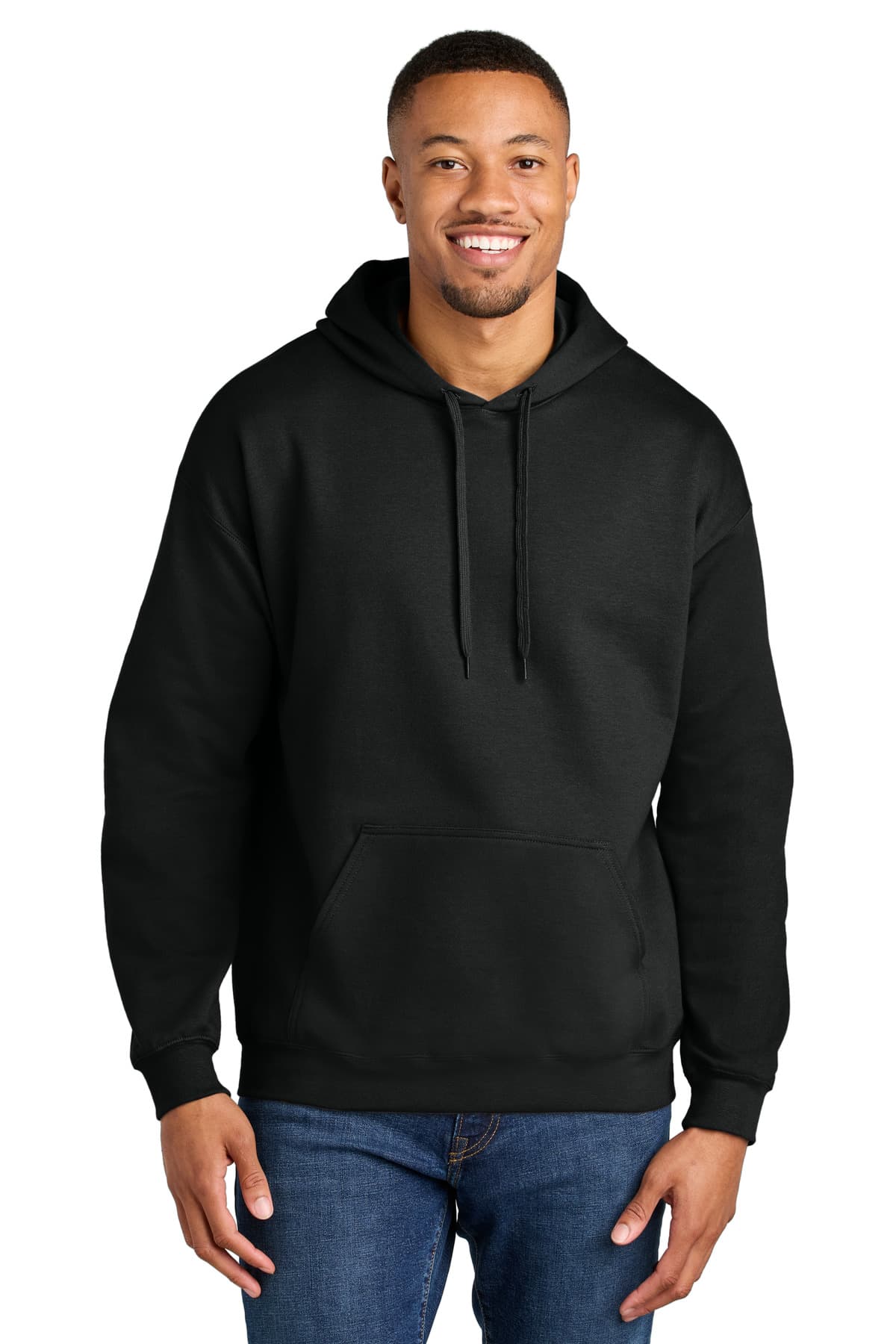 Gildan ® Softstyle ® Midweight Pullover Hooded Sweatshirt — Black