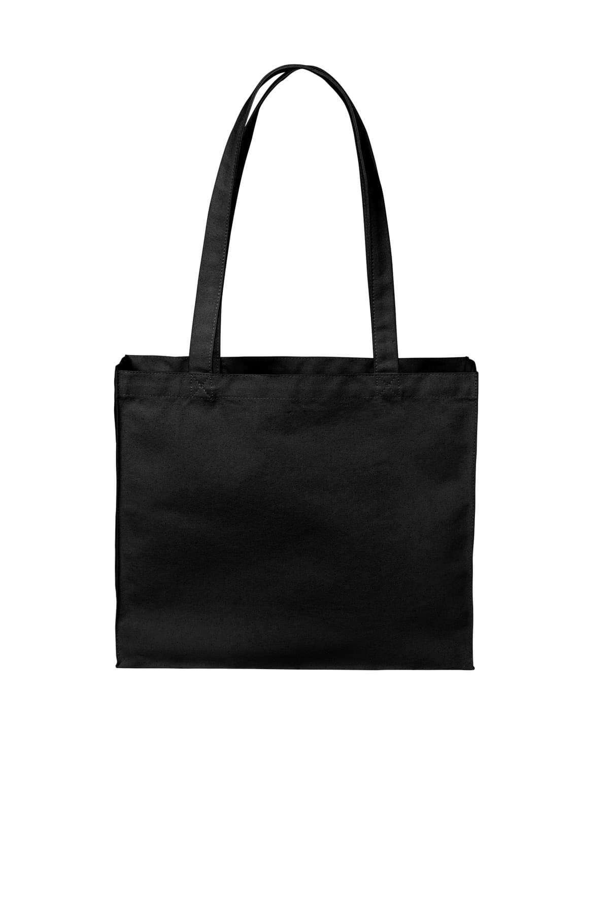 Port Authority ® Cotton Canvas Shopper Tote — Deep Black