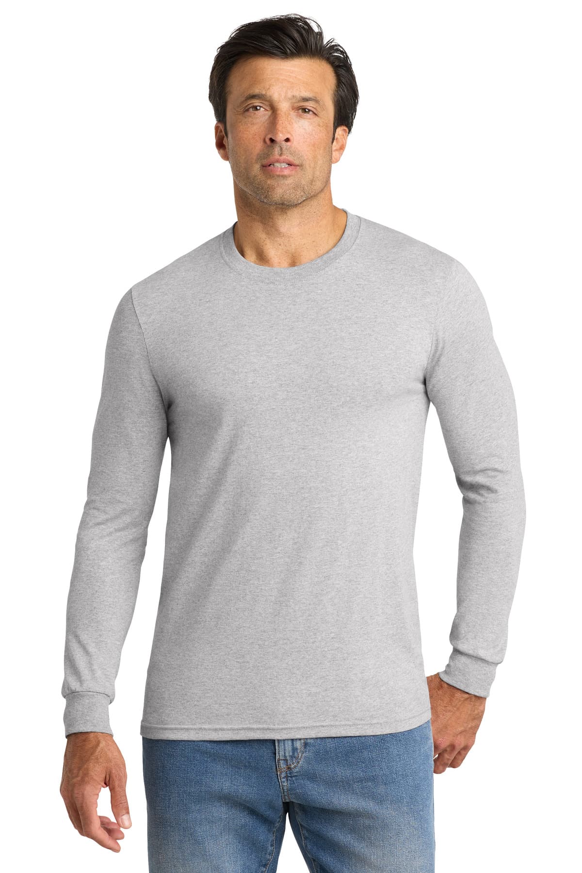 Volunteer Knitwear  All-American Long Sleeve Tee — Athletic Heather