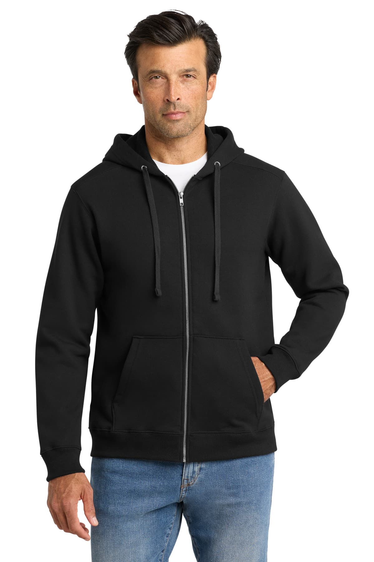 Volunteer Knitwear  Chore Fleece Full-Zip Hoodie — Deep Black