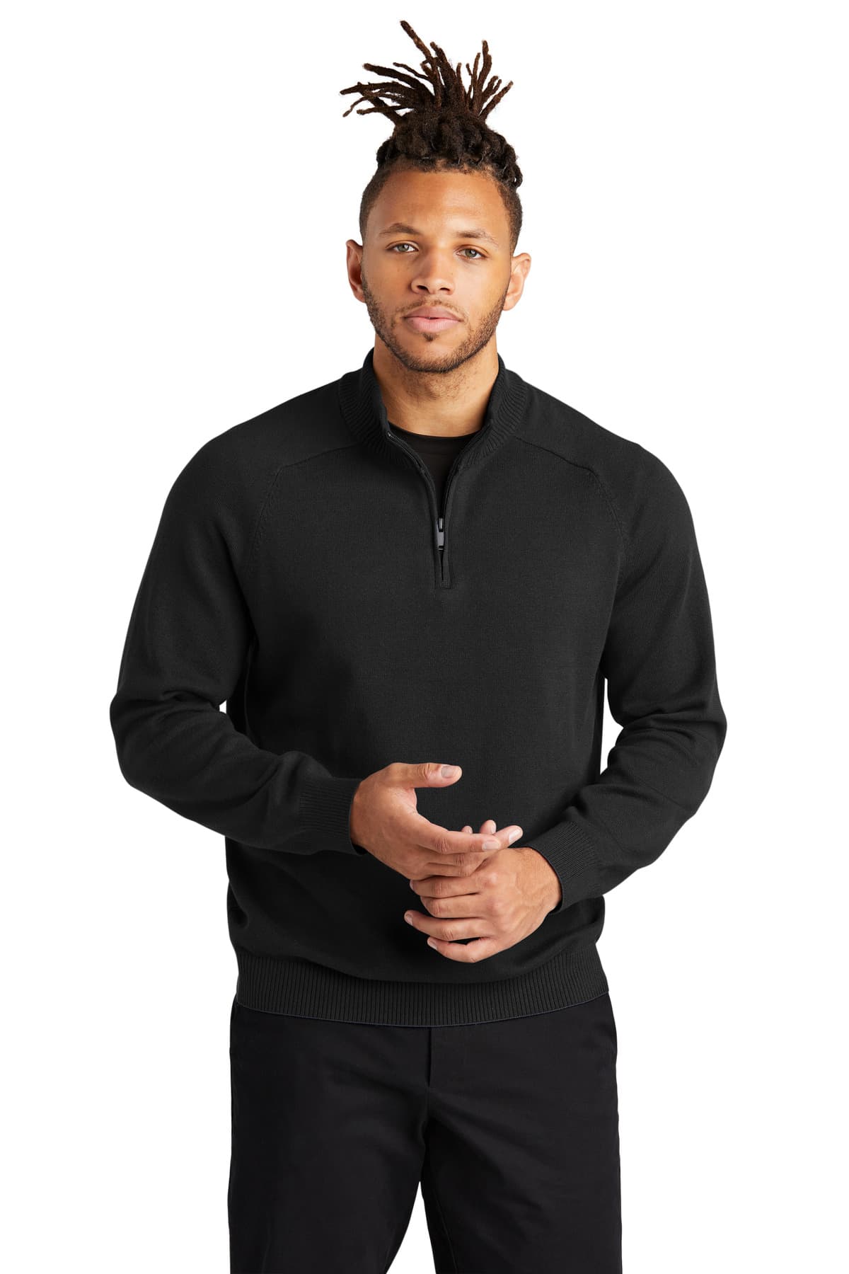 Mercer+Mettle ® 1/4-Zip Sweater — Deep Black
