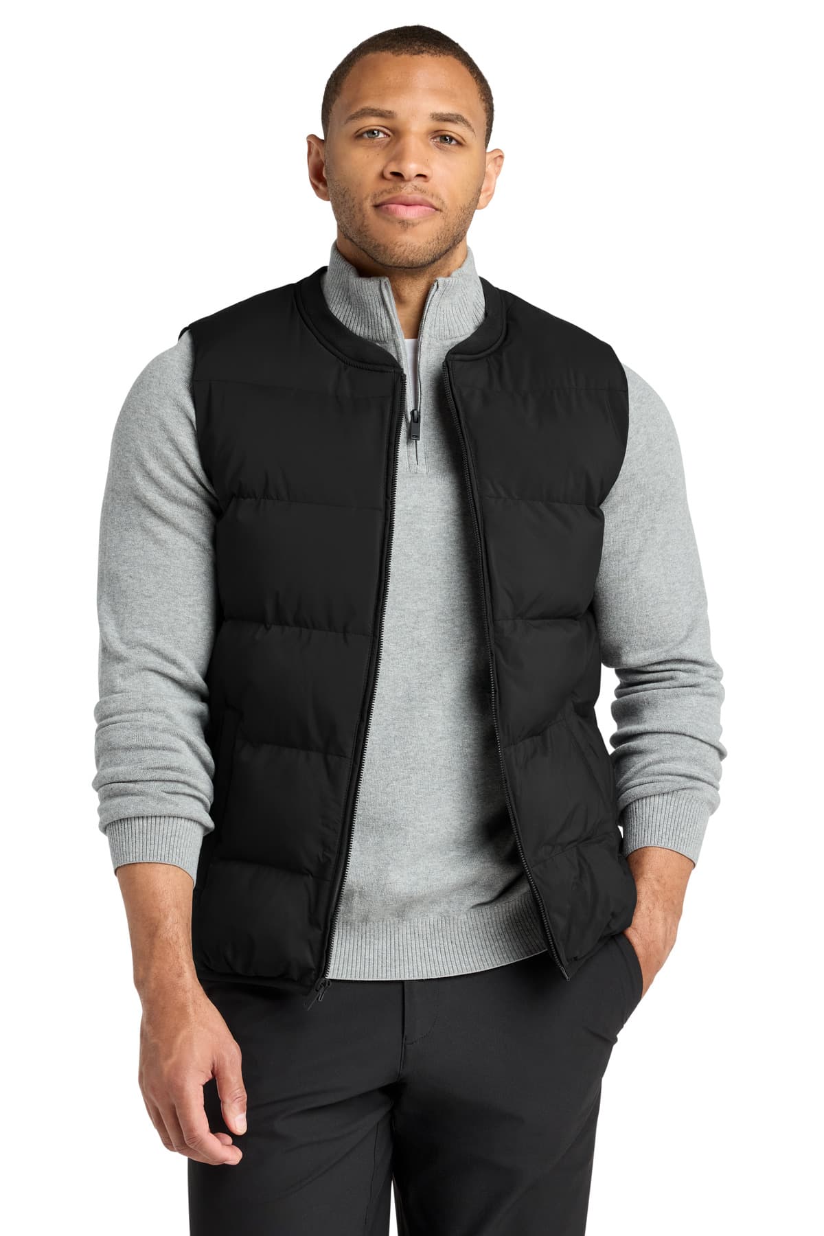 Mercer+Mettle ® Puffy Vest — Deep Black