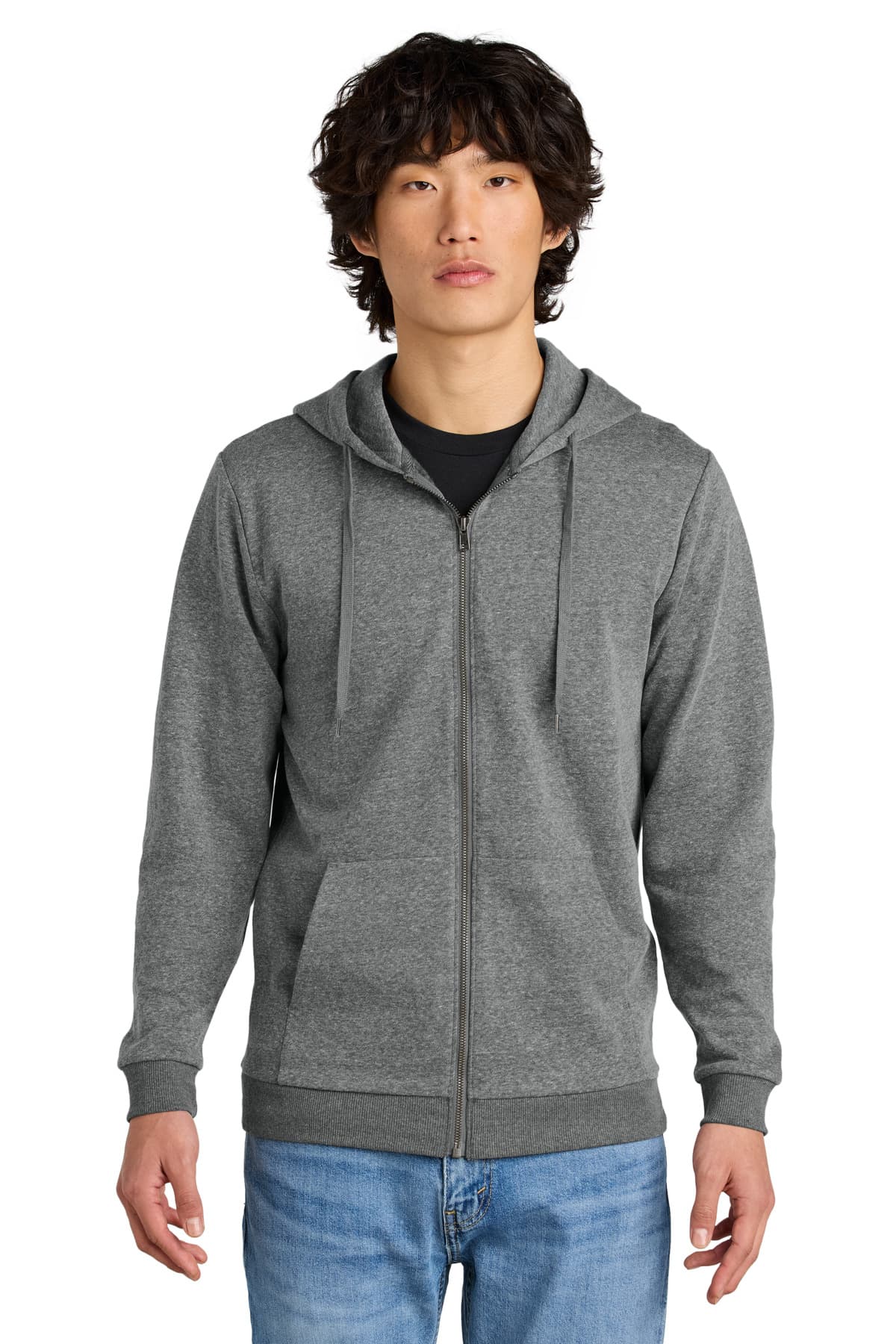 District ® Perfect Tri ® Fleece Full-Zip Hoodie — Grey Frost
