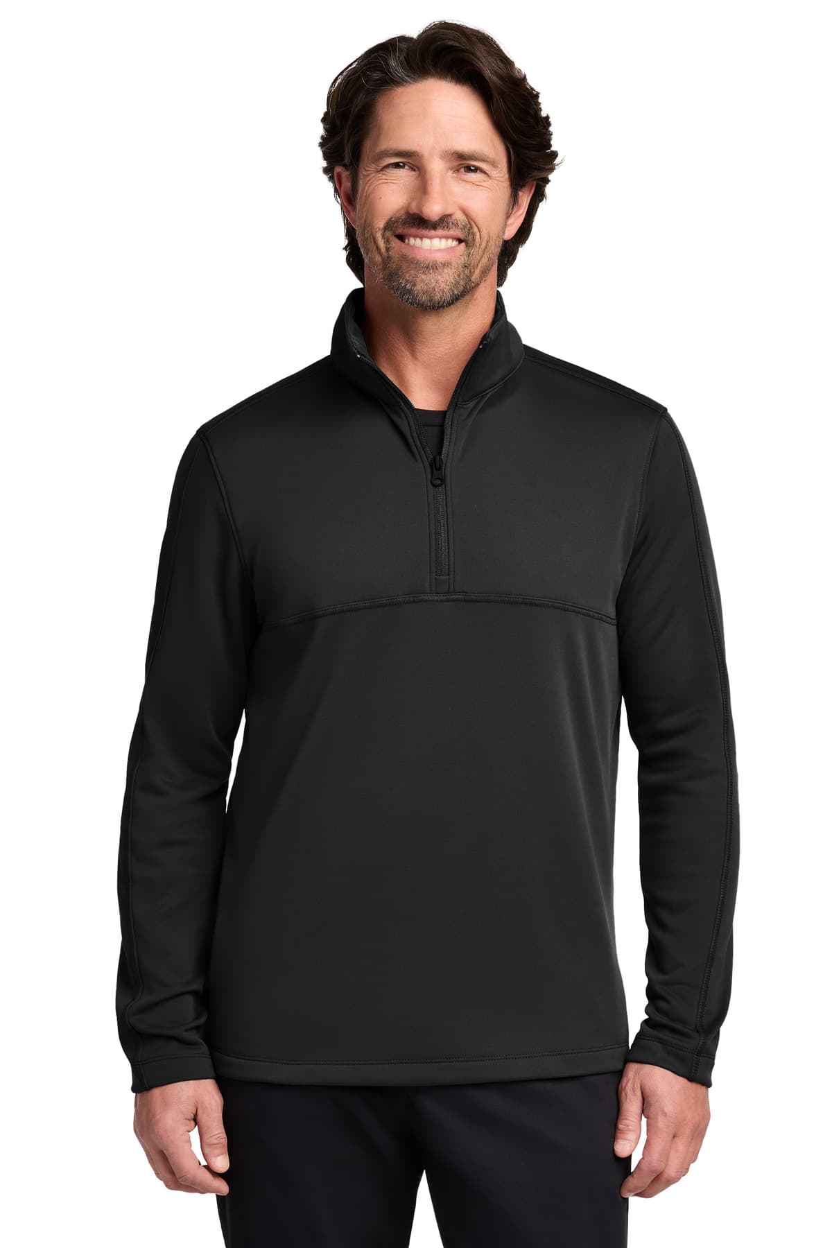 Port Authority ® Smooth Fleece 1/4-Zip — Deep Black
