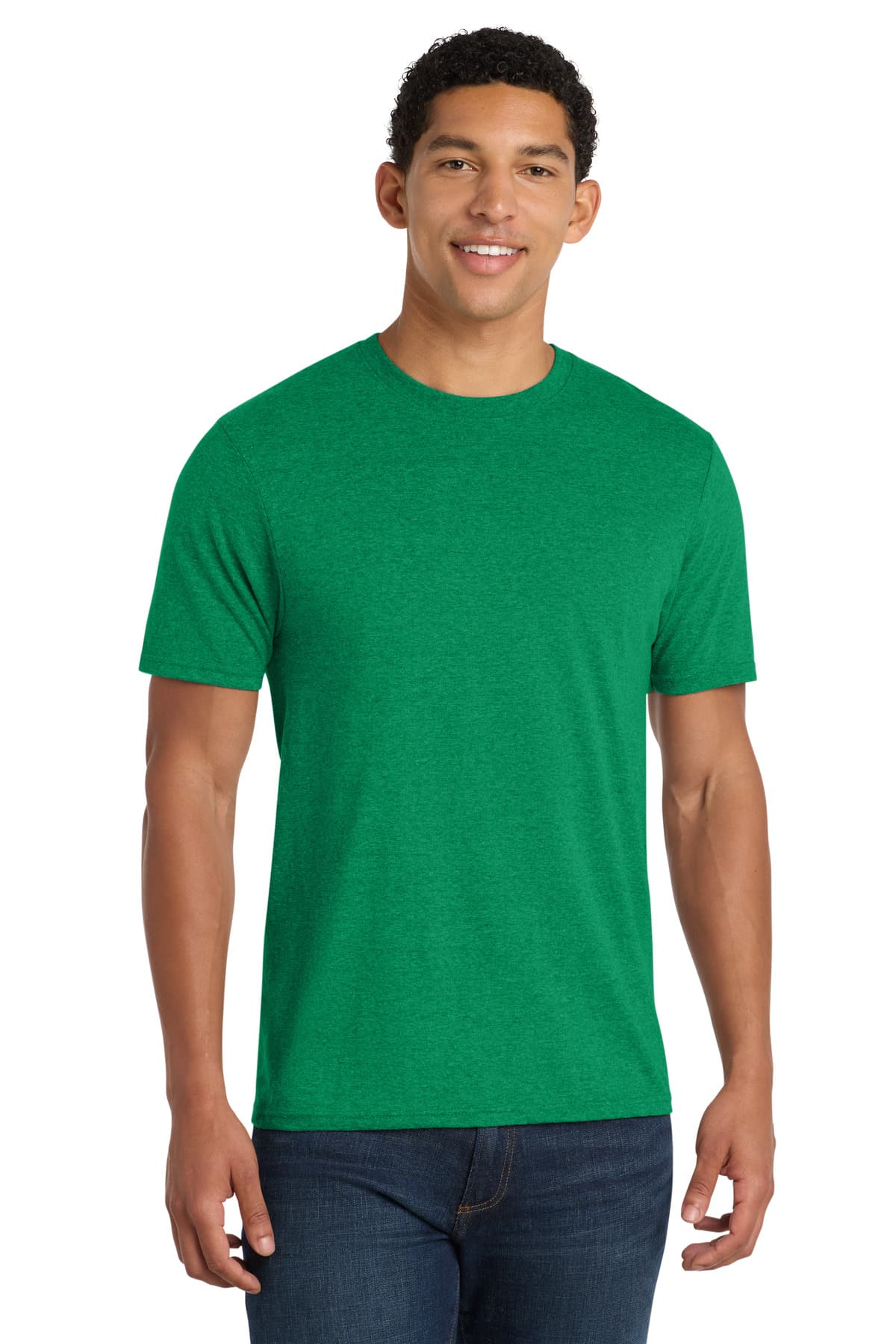 Port & Co  Fan Favorite  Blend Tee — Athletic Kelly Green Heather
