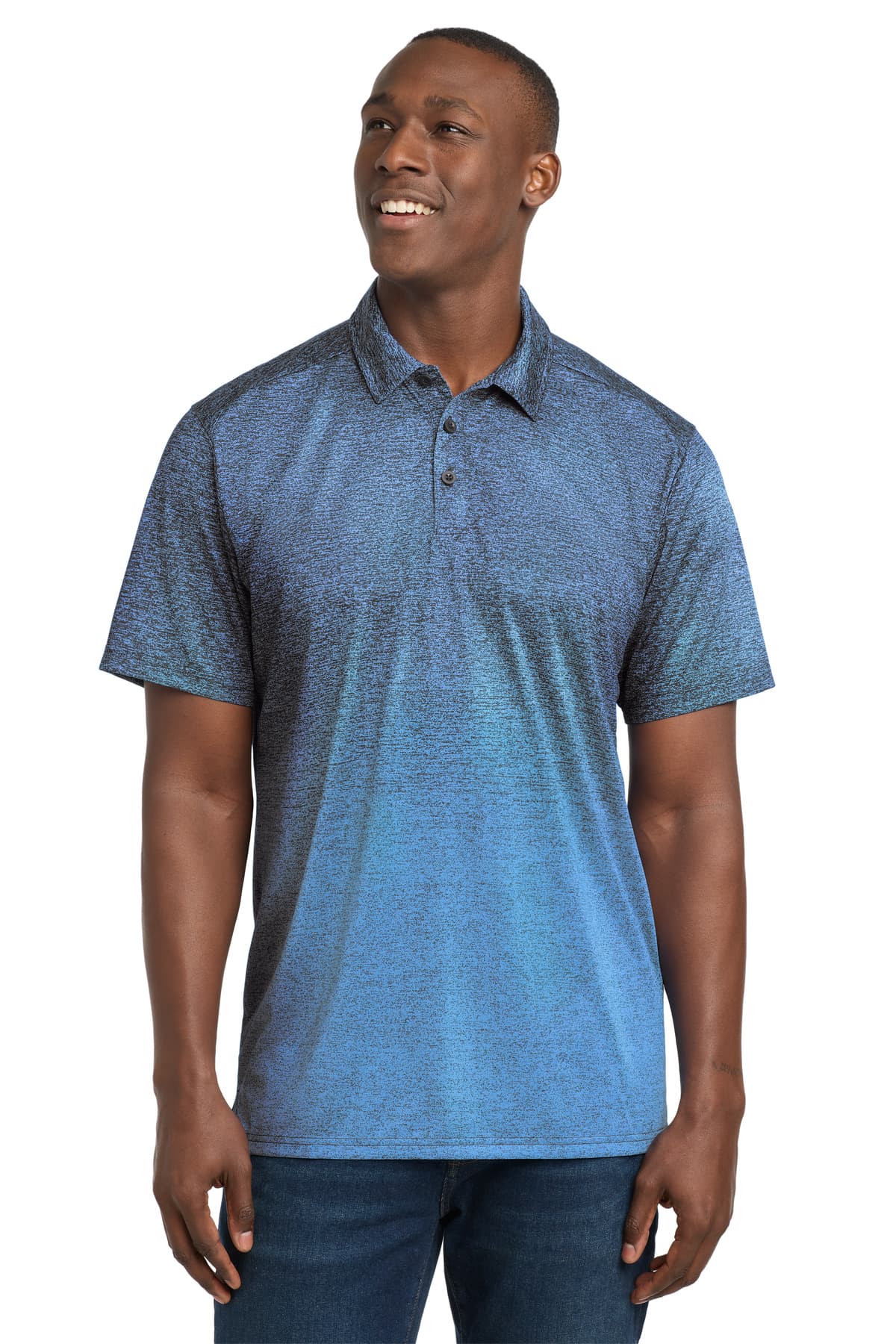 Sport-Tek ® Ombre Heather Polo