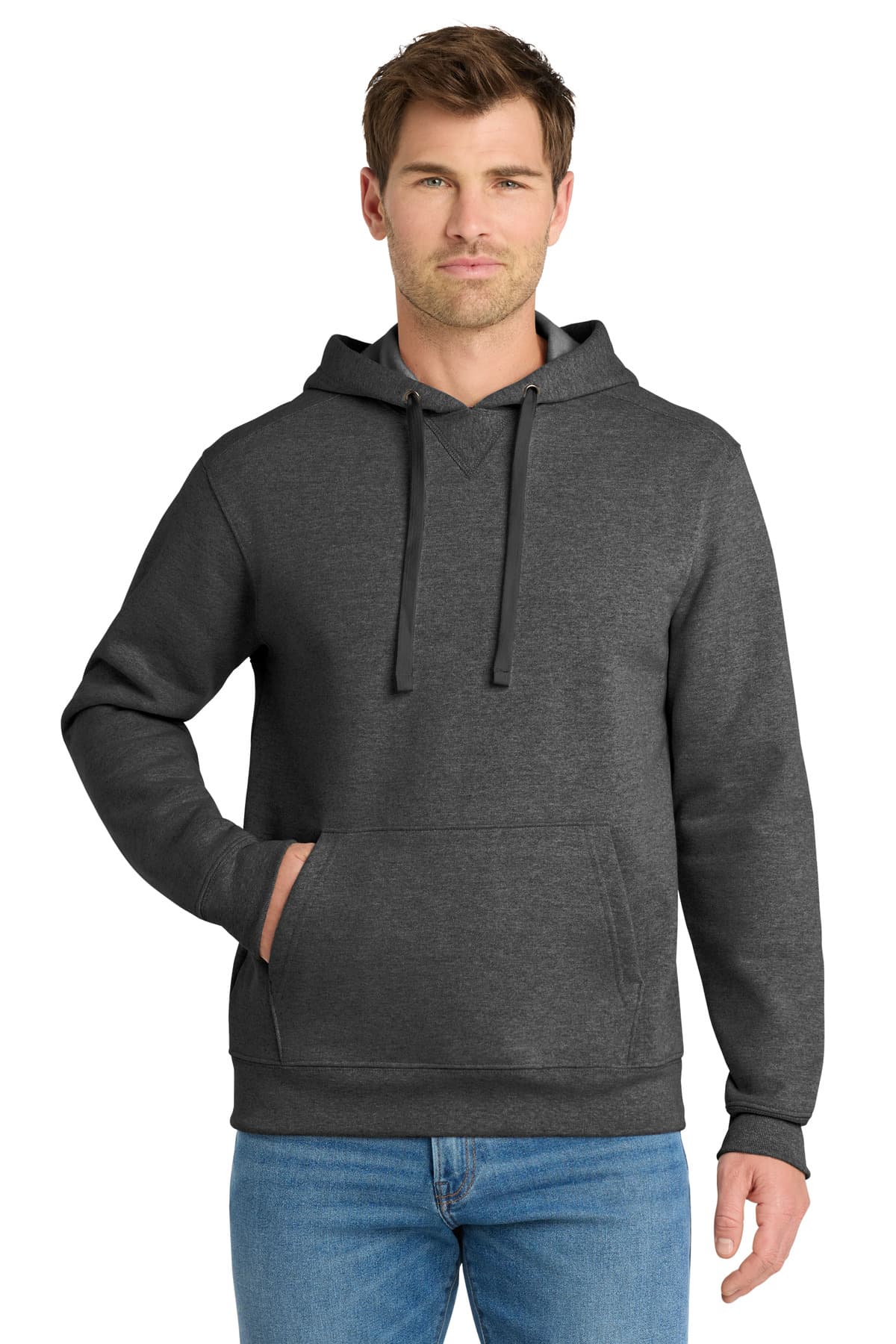Volunteer Knitwear  Chore Fleece Pullover Hoodie — Charcoal Heather