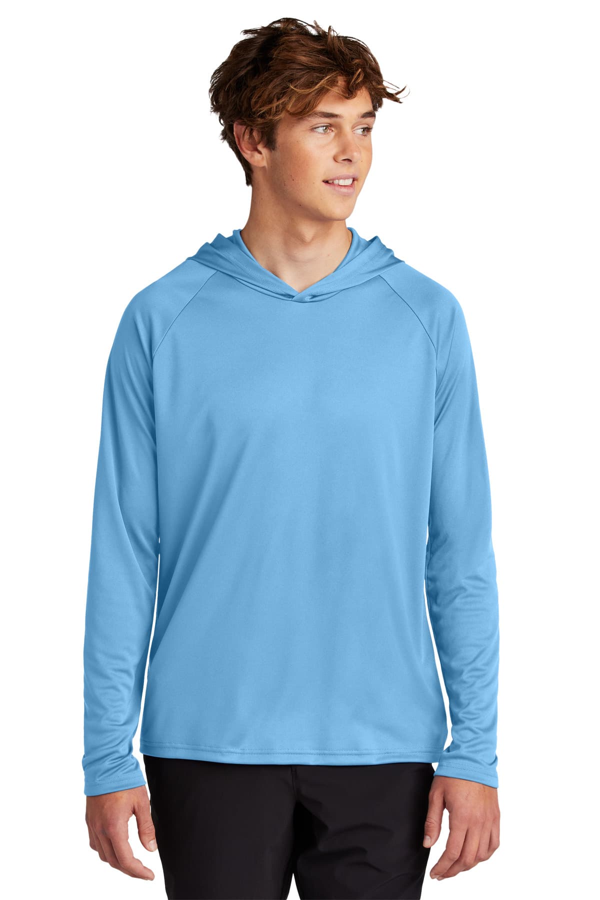 Port & Co  Performance Pullover Hooded Tee — Carolina Blue