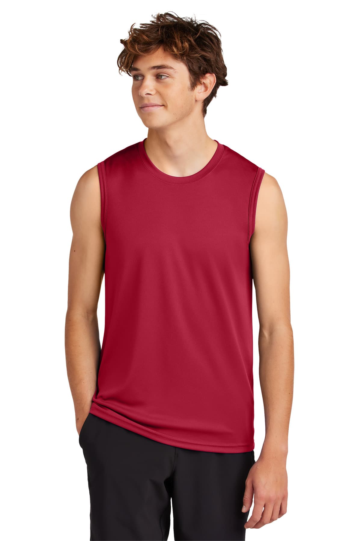 Port & Co  Performance Sleeveless Tee — Red