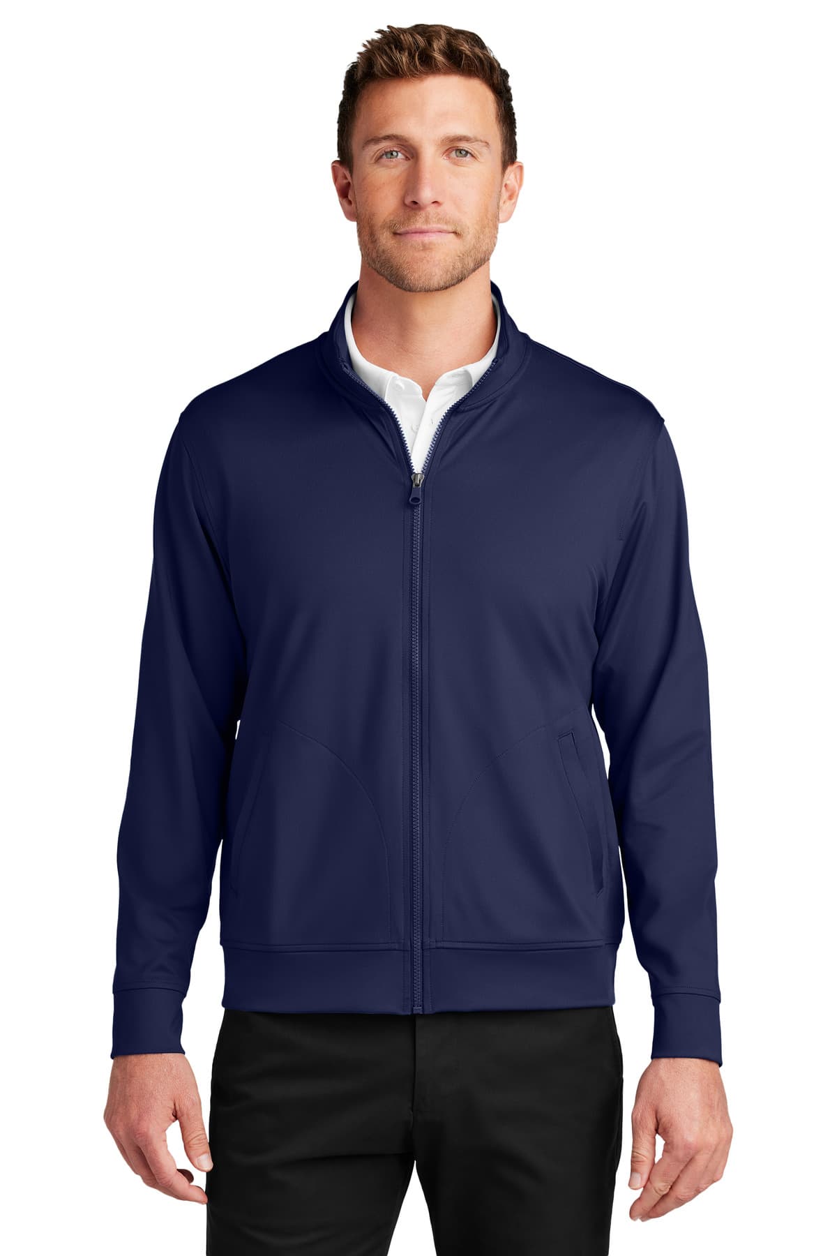 Port Authority ® C-FREE ® Double Knit Full-Zip — True Navy