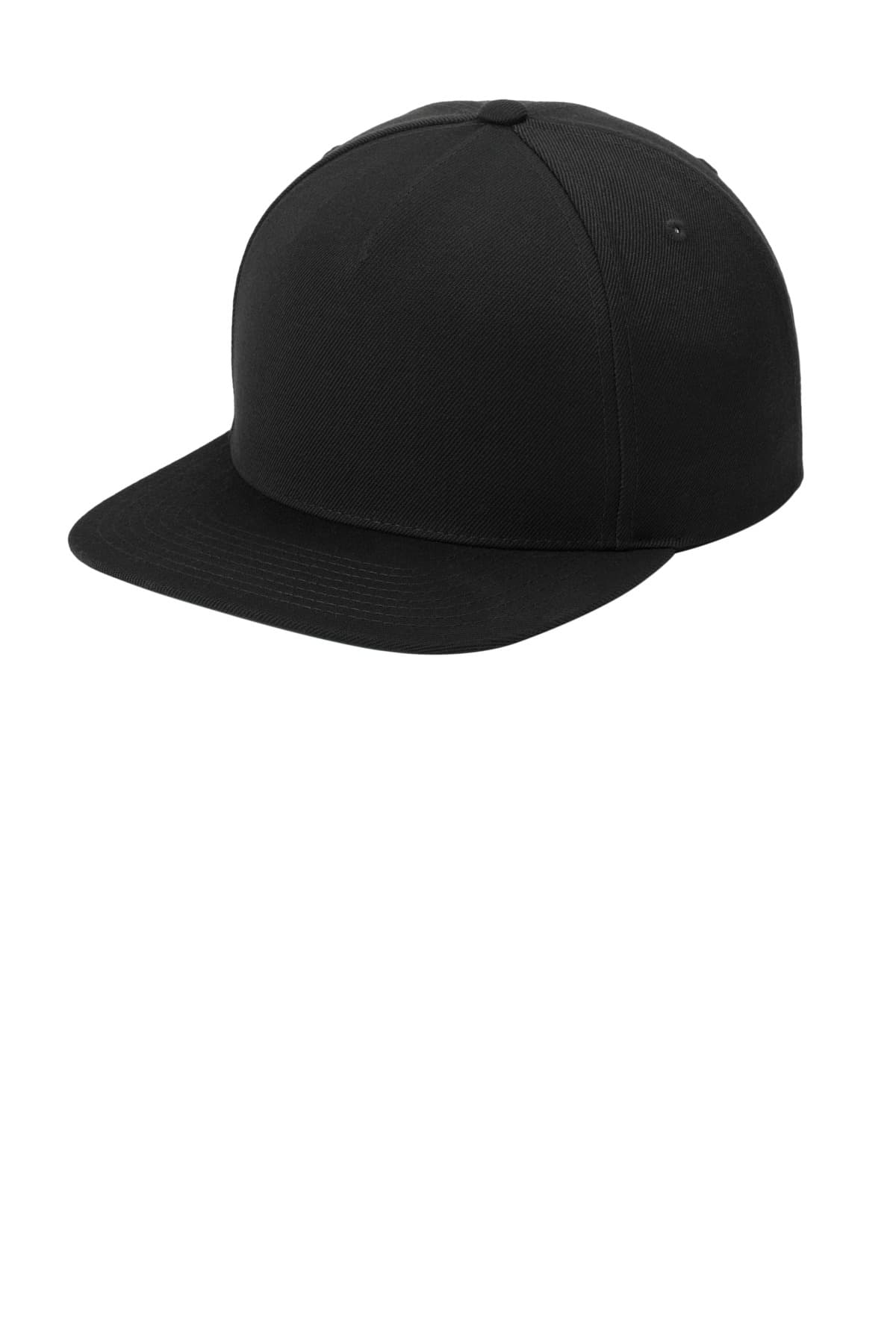 Sport-Tek ® YP Classics ® Premium 5-Panel Snapback Cap — Black
