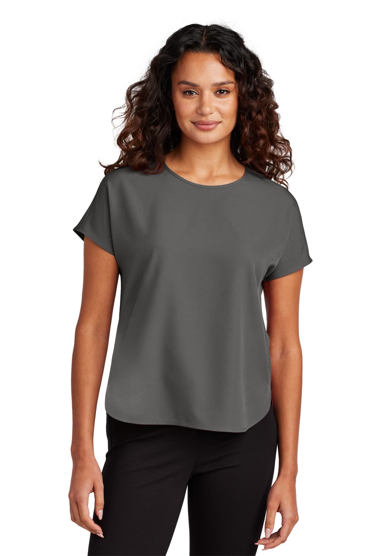 Mercer+Mettle ® Women's Stretch Crepe Crew — Anchor Grey