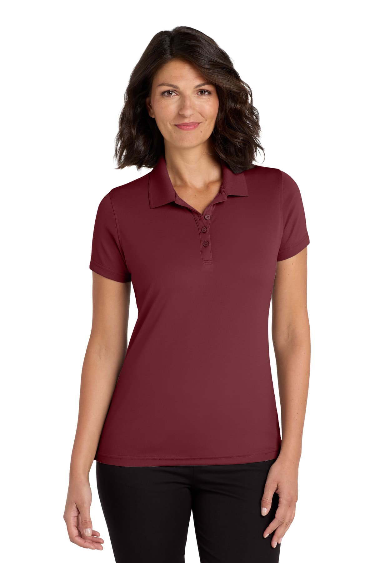 Port Authority ® Women's Dry Zone ® UV Micro-Mesh Polo — Burgundy