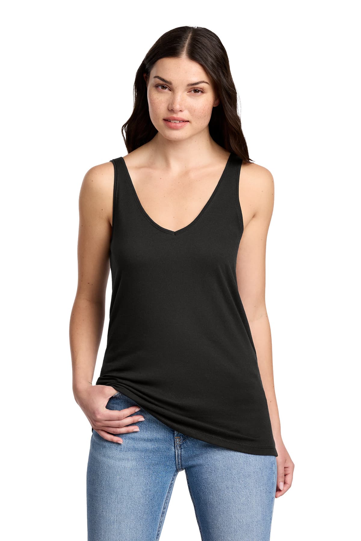 District ® Women's Perfect Blend ® CVC V-Neck Tank